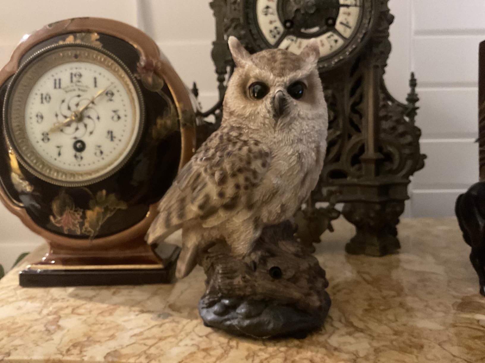 Hi-Line Gift Ltd Barn Owl on Stump, 7.25
