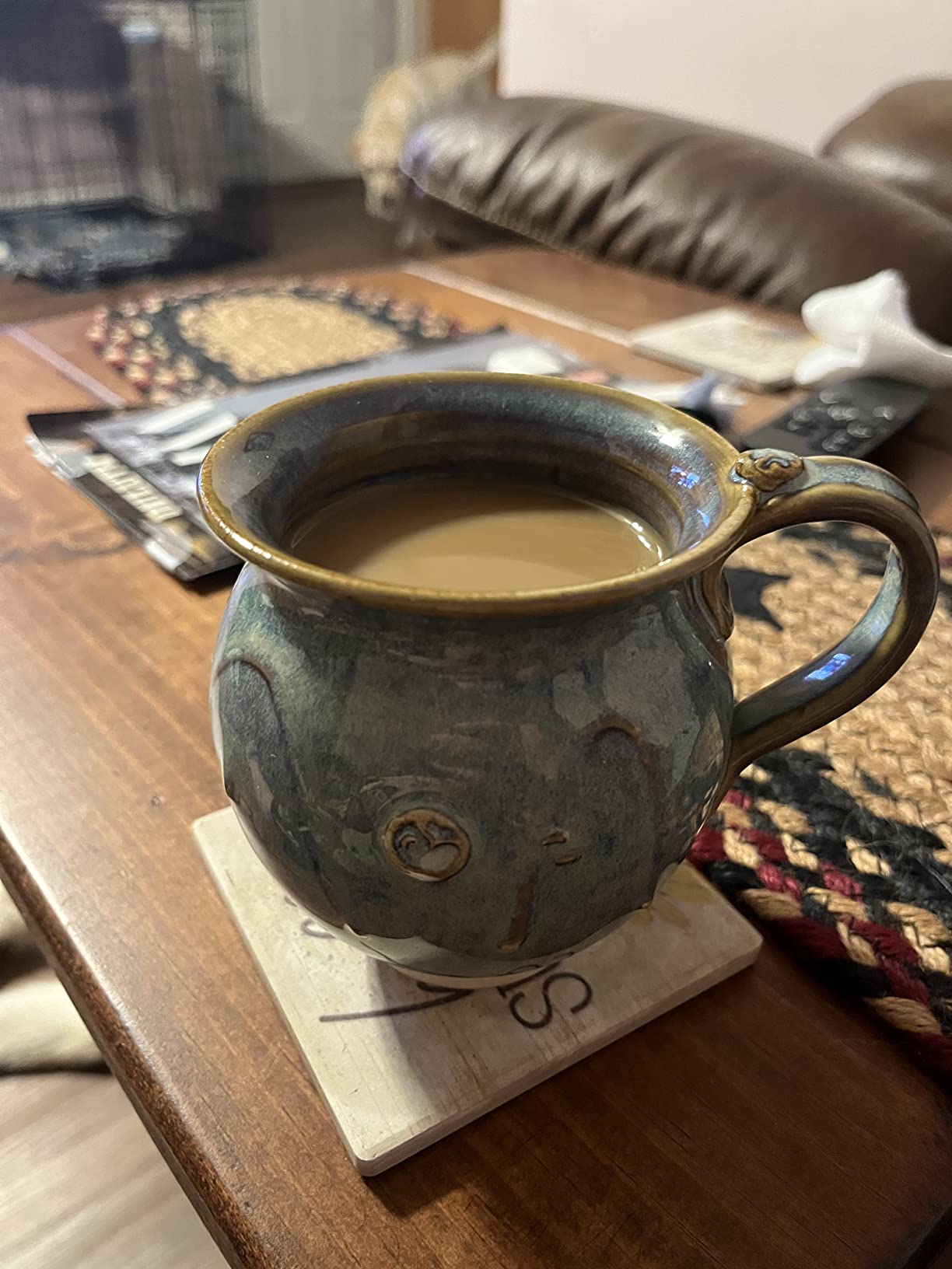 Castle Arch Pottery Irish Pottery Coffee & Tea Mugs. Set of Two Hand-Thrown Cups 300ml with Celtic Spiral Motif - Handcrafted In Ireland - Lead & Cadmium Free, Irish Gifts For Men & Women customer photo 1