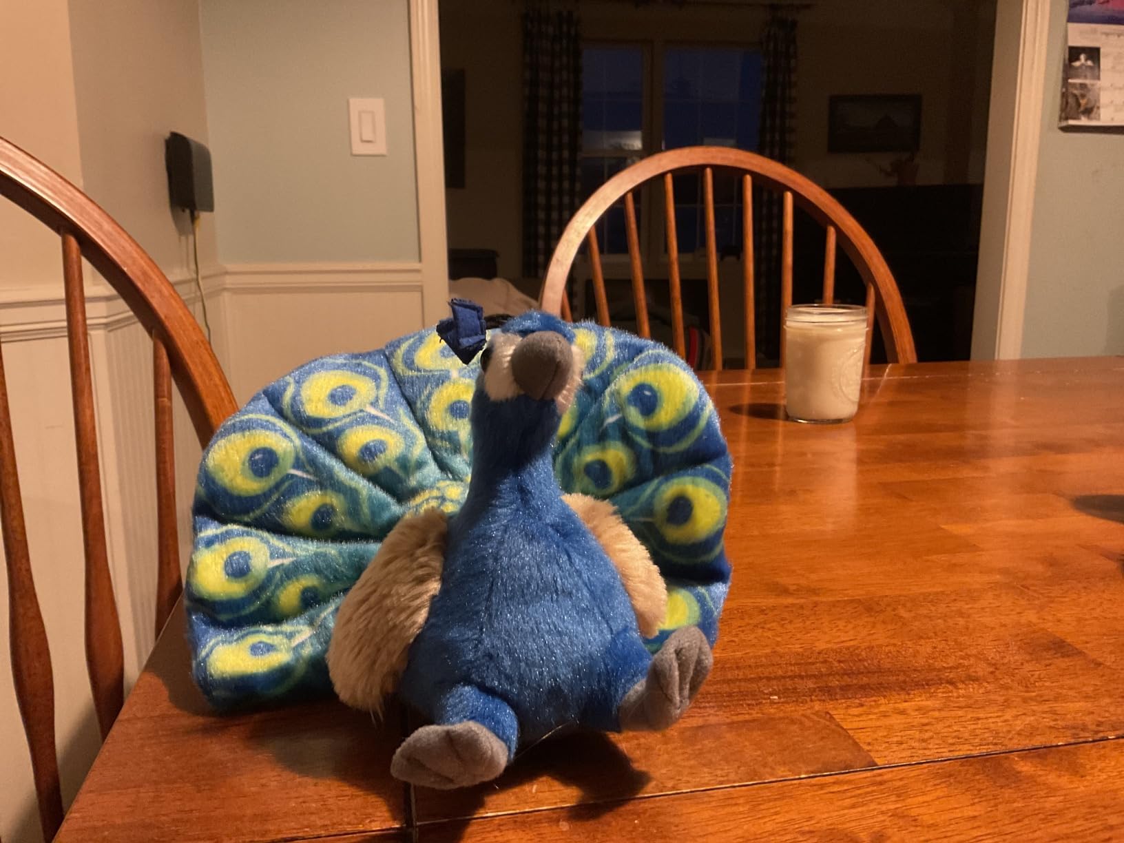 WILD REPUBLIC Peacock Plush, Stuffed Animal, Plush Toy, Kids Gifts, Cuddlekins, 8 Inches, Blue customer photo 1