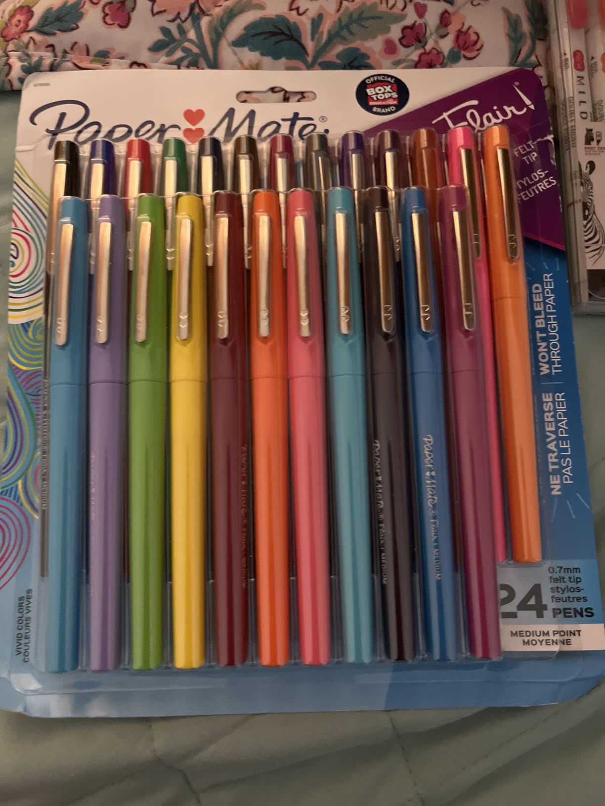 Paper Mate Flair Felt Tip Pens, Medium Point, Assorted Colors, 24 Count customer photo 1