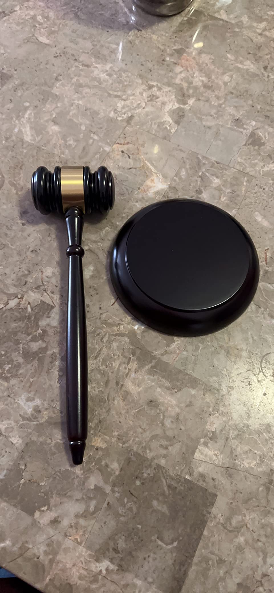 Wooden Gavel with Sound Block Set, Solid Wood Judge Gavel Set, Loud Clear Strike for Meetings, Auctions, Gift, HOA & Mock Trials customer photo 1