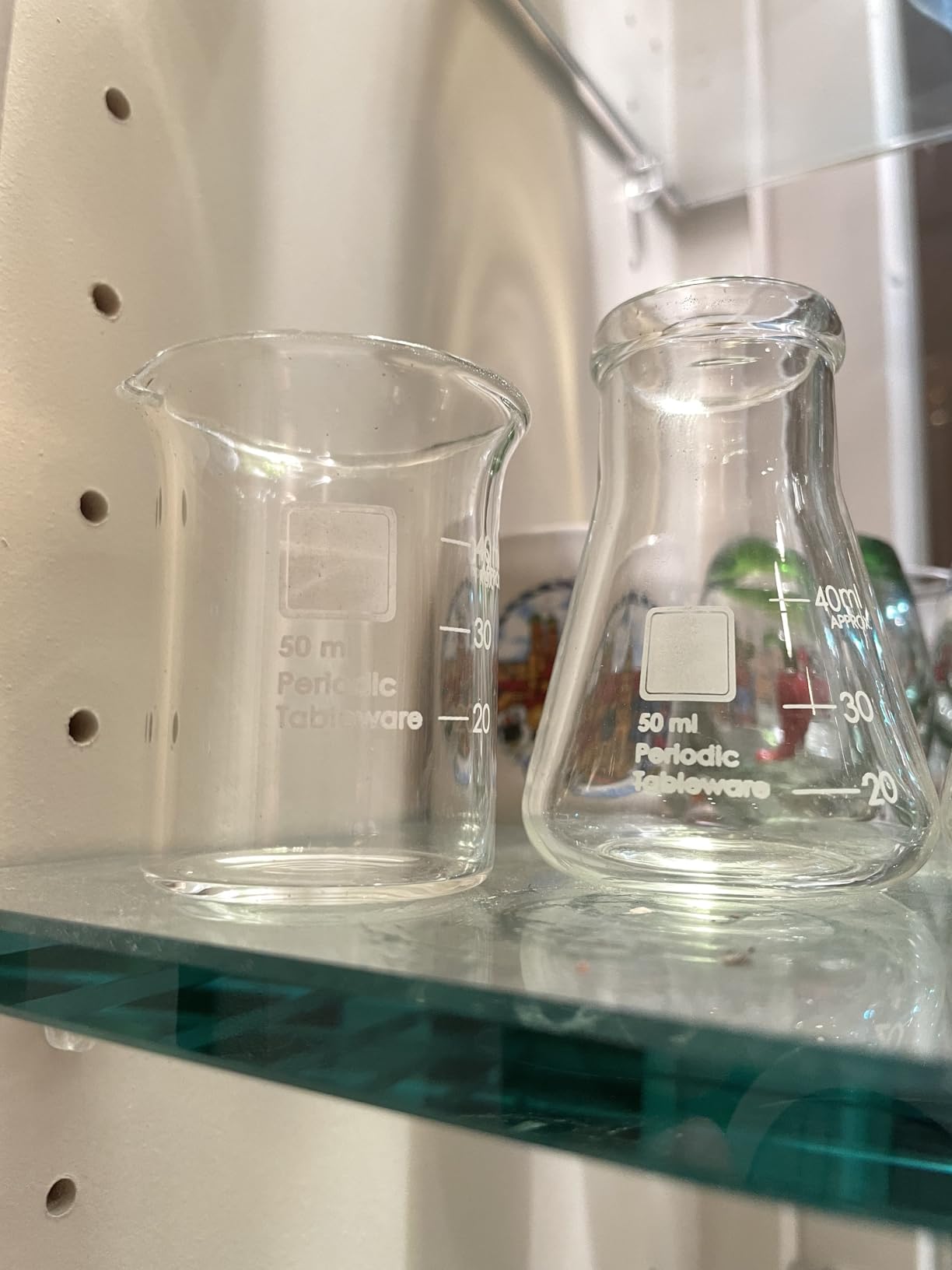 Laboratory Shot Glasses by Periodic Tableware, Borosilicate Glass Beakers & Flasks with Kiln Fired Enamel Markings customer photo 1