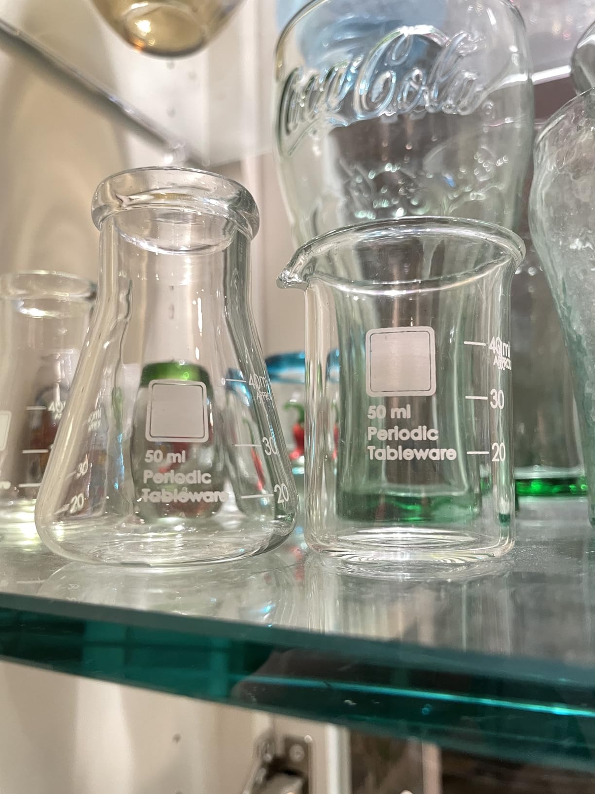 Laboratory Shot Glasses by Periodic Tableware, Borosilicate Glass Beakers & Flasks with Kiln Fired Enamel Markings customer photo 2