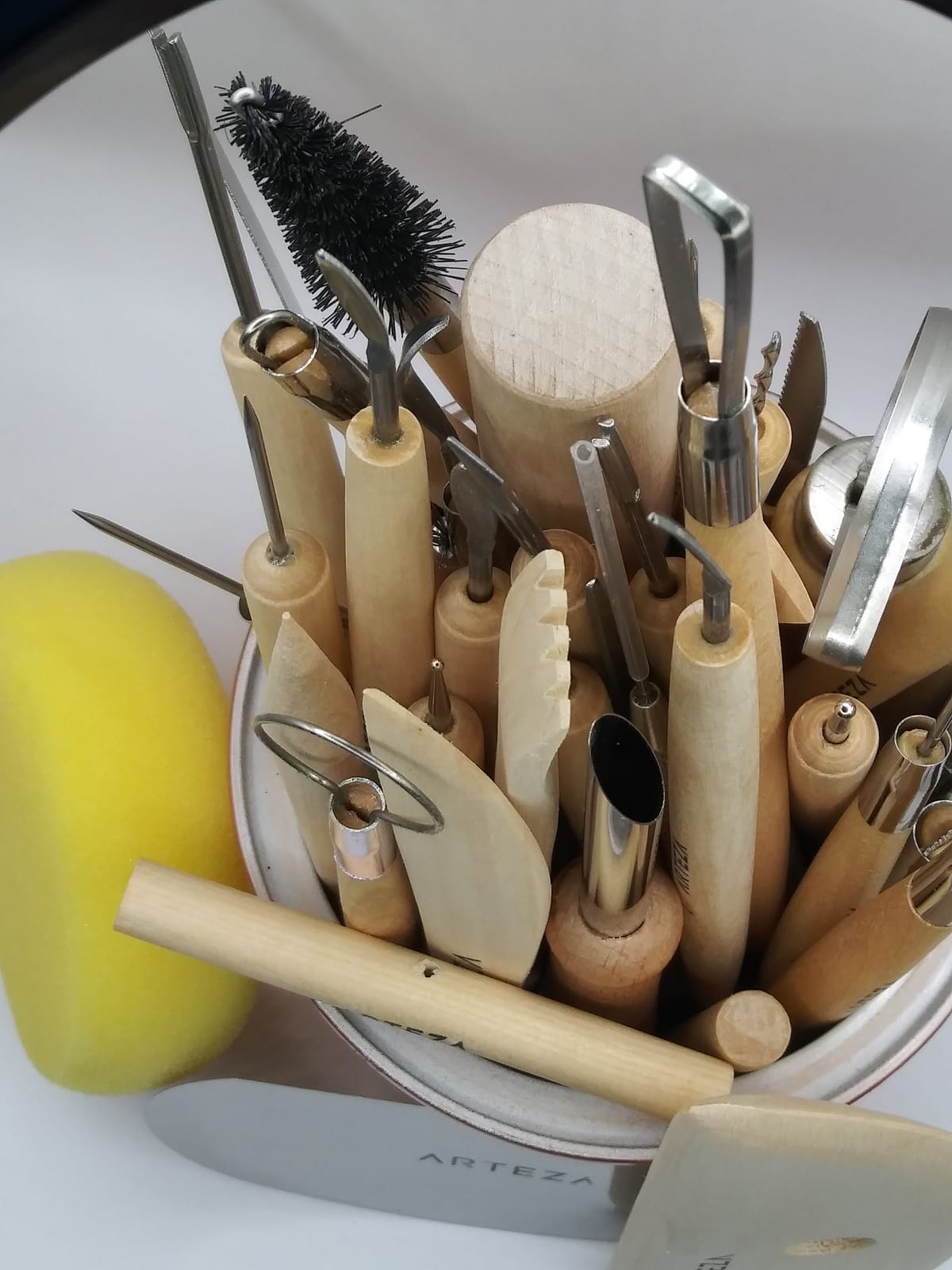 ARTEZA Pottery & Sculpting Tools, 42-Piece Clay Tools Set with Wooden Handles & Steel Tips for Polymer Clay, Ceramics, Carving, Modeling, Shaping & Smoothing customer photo 1