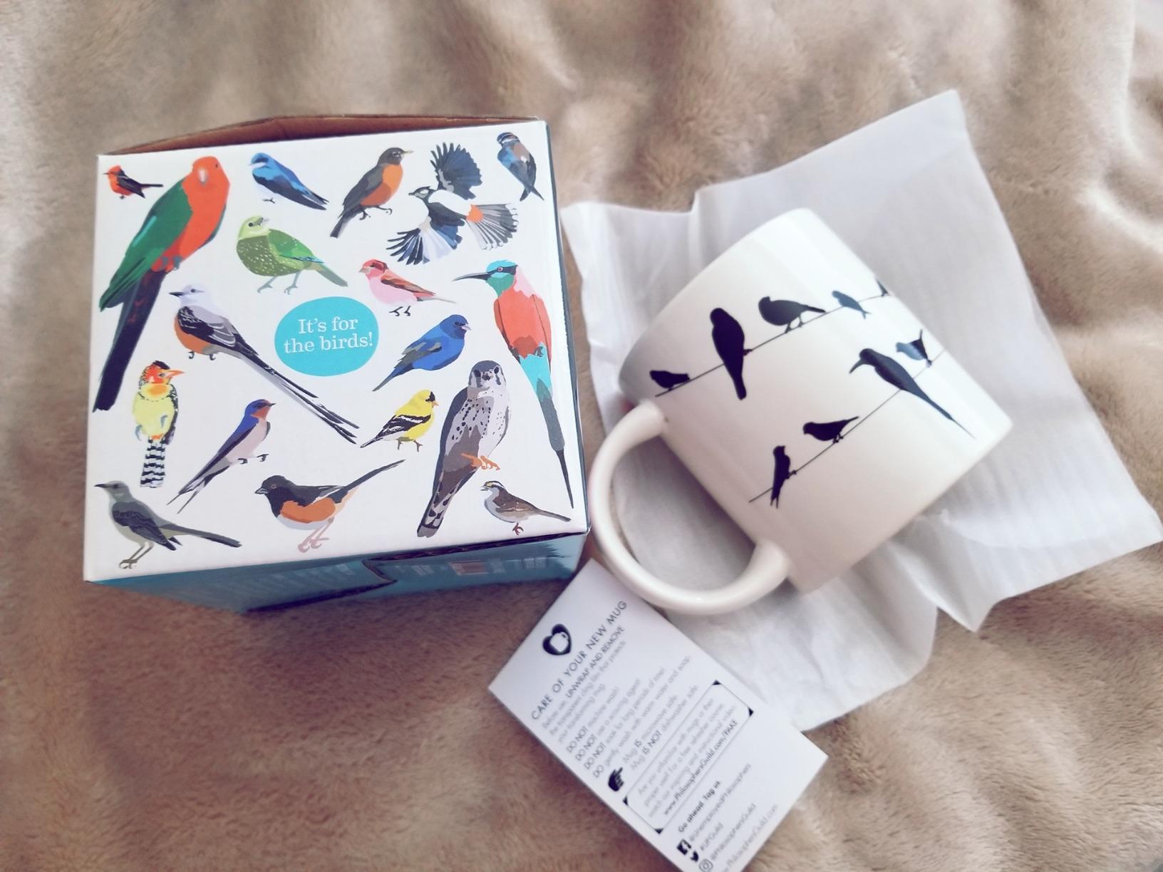The Unemployed Philosophers Guild Birds on a Wire Heat Changing Mug - Add Coffee and Colorful Birds Appear, Comes in a Fun Box customer photo 2