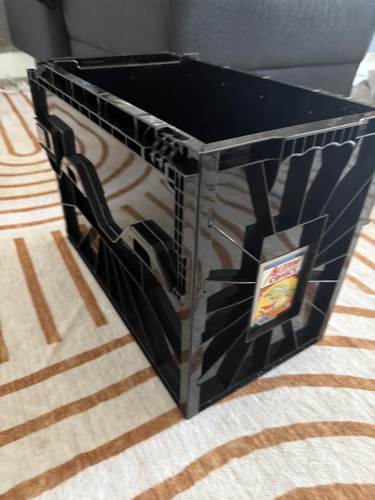 BCW Comic Bin, Black - Holds 150 Comics, Acid Free Storage and Organizer, Heavy Duty Plastic, Stackable, Includes Partition customer photo 1