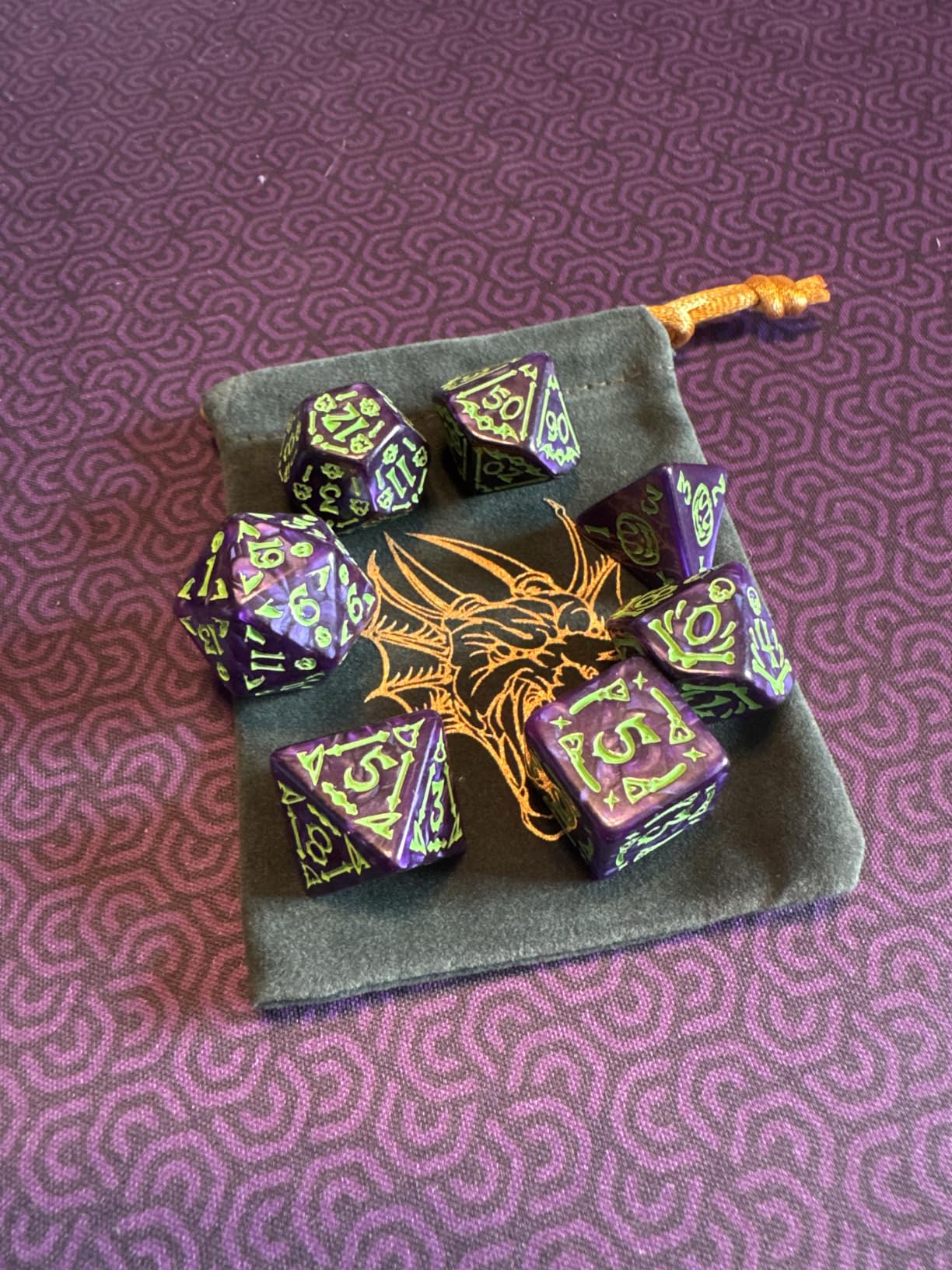 CiaraQ Polyhedral Dice Set - DND Role Playing Dice | Acrylic RPG Dice for Dungeons and Dragons MTG Table Games, Multi-color, 35pcs customer photo 1