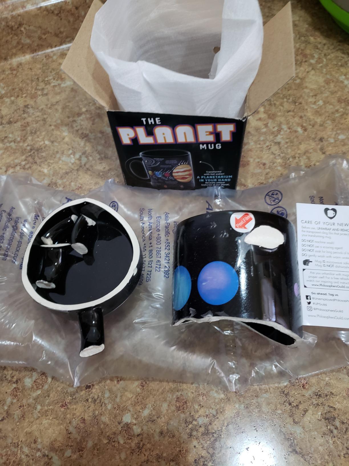 The Unemployed Philosophers Guild Heat Transforming Color Changing Planet Mug - Hot Coffee Reveals the Solar System, Comes in a Fun Box, 12oz customer photo 1