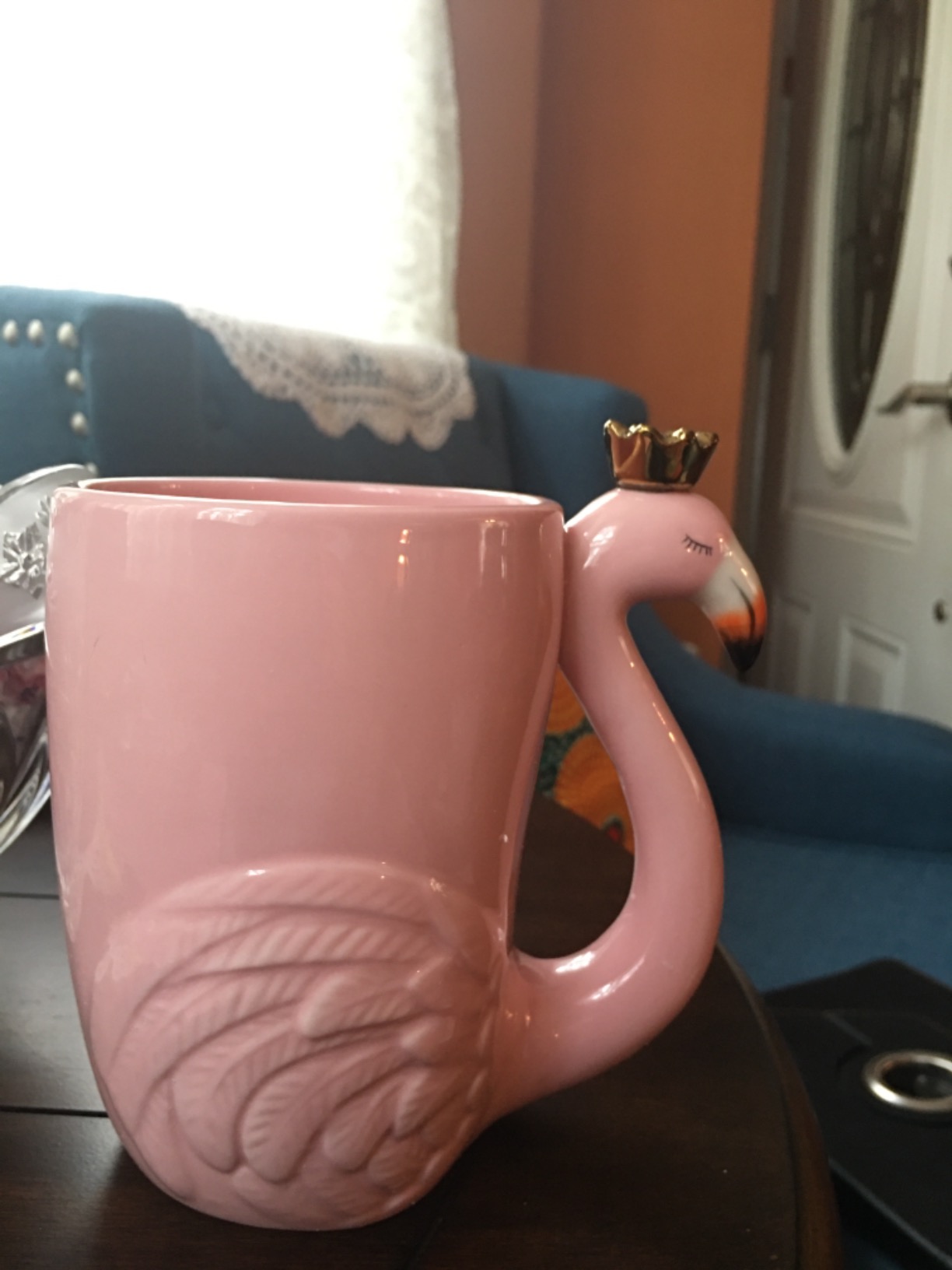 Cute Pink Flamingo Gifts for Women Coffee Mug Unique Ceramic Animal Cups, Novelty 16 oz Mugs customer photo 1
