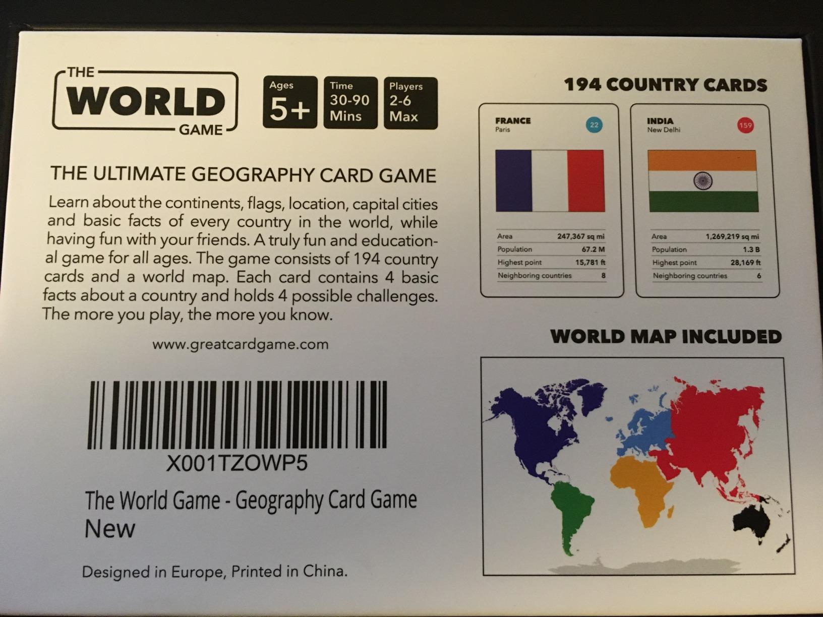 The World Game - Geography Card Game - Educational Games for Kids, Family and Adults - Cool Learning Gift Idea for Teenage Boys & Girls 8-12 with Map customer photo 2