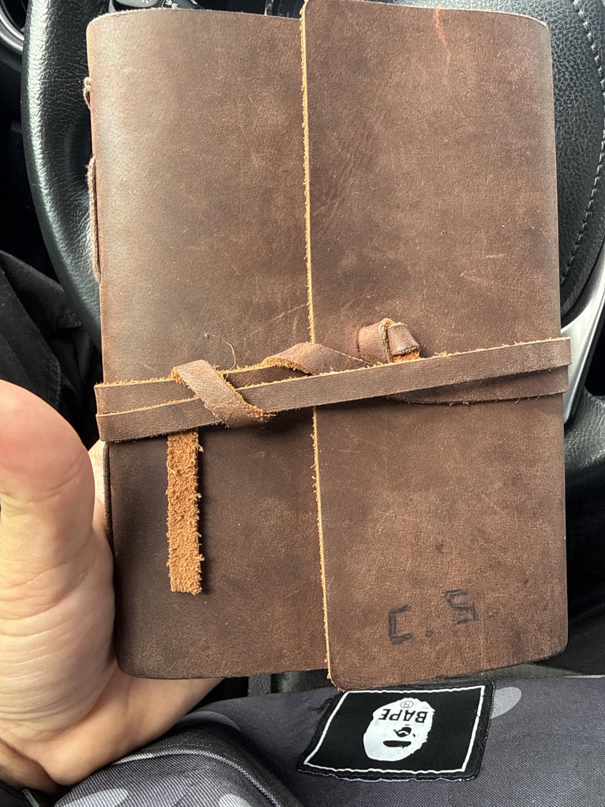 Leather Journal Notebook for Men & Women, A5 Size Diary, 6.2x8.5 Inch, Vintage Style Personalized Journal for Gift, Genuine Leather Bound Notepad for Travel Journal to Write, 240 lined Pages, Rustic Brown customer photo 2