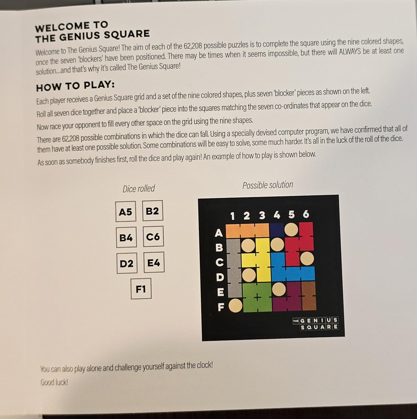 The Genius Square from the Happy Puzzle Company | Game of the Year Award Winner | 60000+ Solutions | STEM Puzzle Game for 1-2 Players | Ages 6 - Adult | Roll the dice and Race to Fill the Grid! customer photo 1