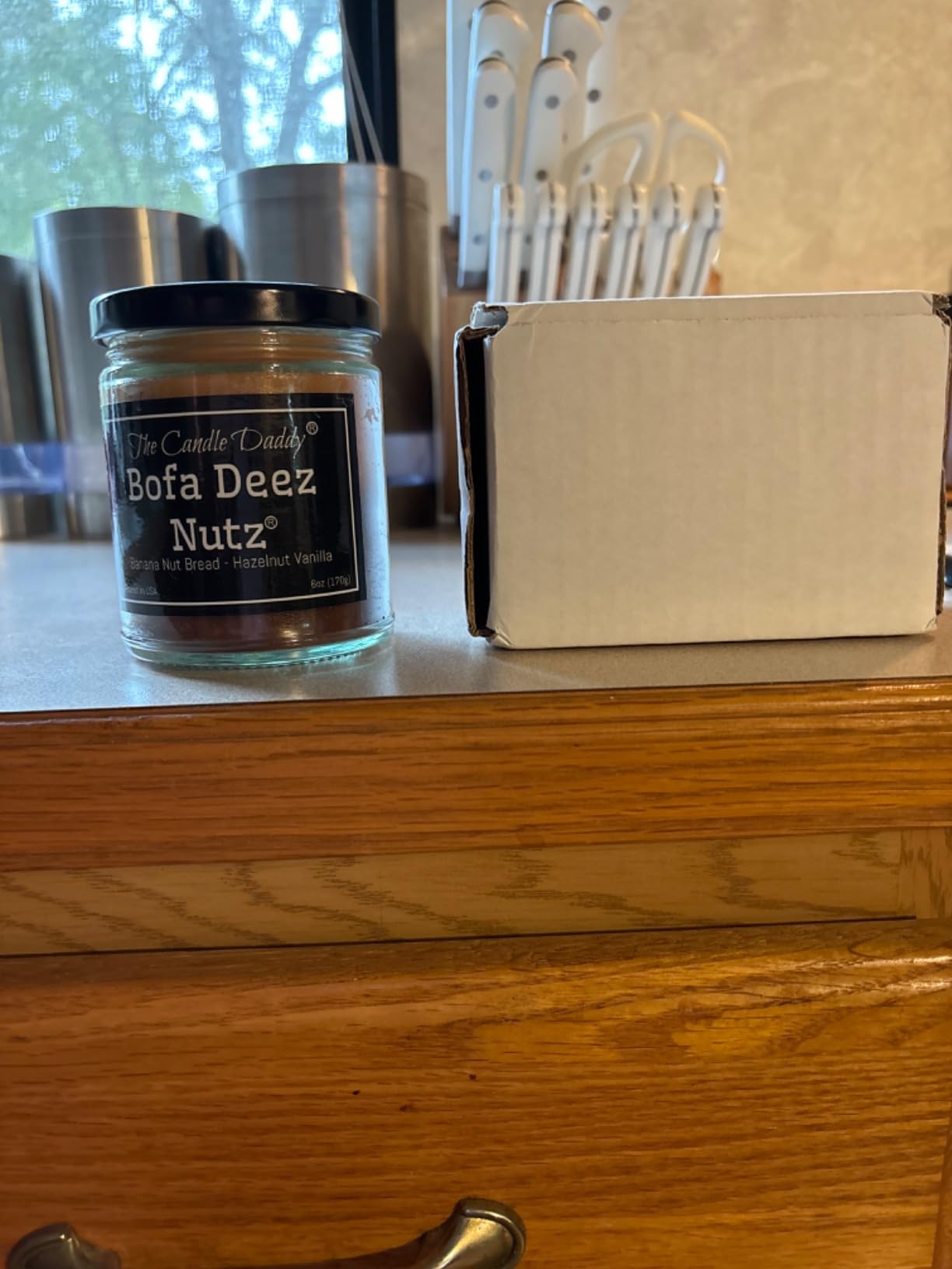 Bofa Deez Nutz - Funny Banana Nut Bread & Hazelnut Vanilla Scented Candle, 6 Ounce customer photo 1