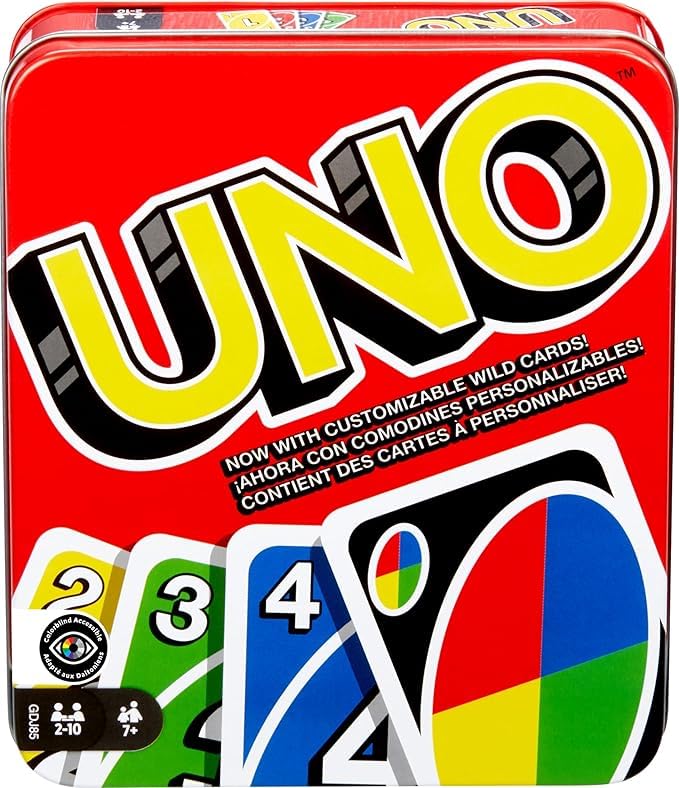 Mattel Games UNO Card Game for Kid, Adult & Family Nights & Parties, Travel & Vacations, Color Blind Accessible & Customizable Deck (Amazon Exclusive) customer photo 1