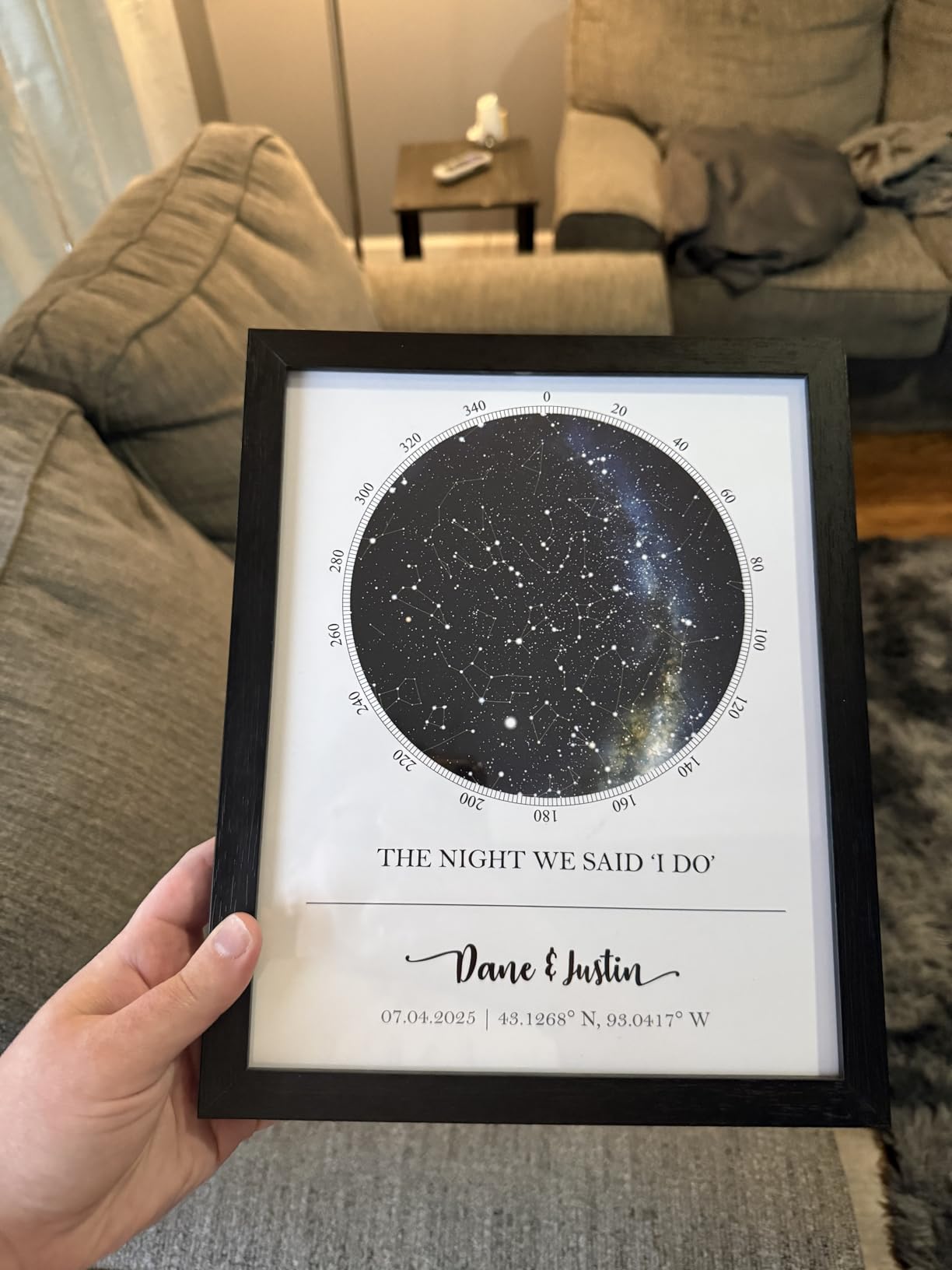 Custom Star Map - Personalized Constellation Wall Art customer photo 1
