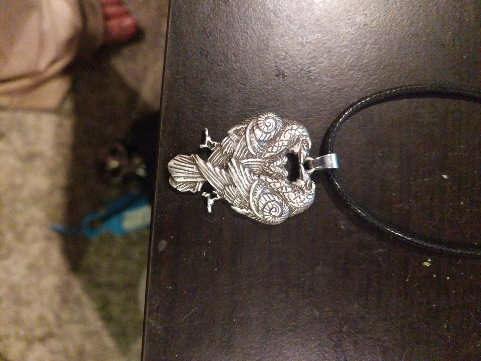 Raven Necklace, Norse Huginn and Muninn Odin Raven Pendant, Viking Jewelry Gift for Men and Women customer photo 1