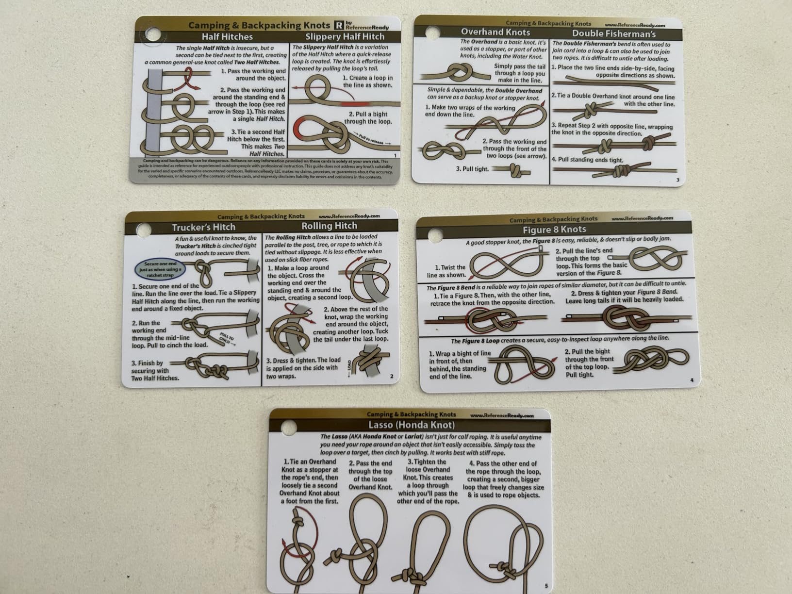 Outdoor Knot Cards 22 Knots Waterproof Pocket Guide with Mini Carabiner for Camping Backpacking customer photo 1
