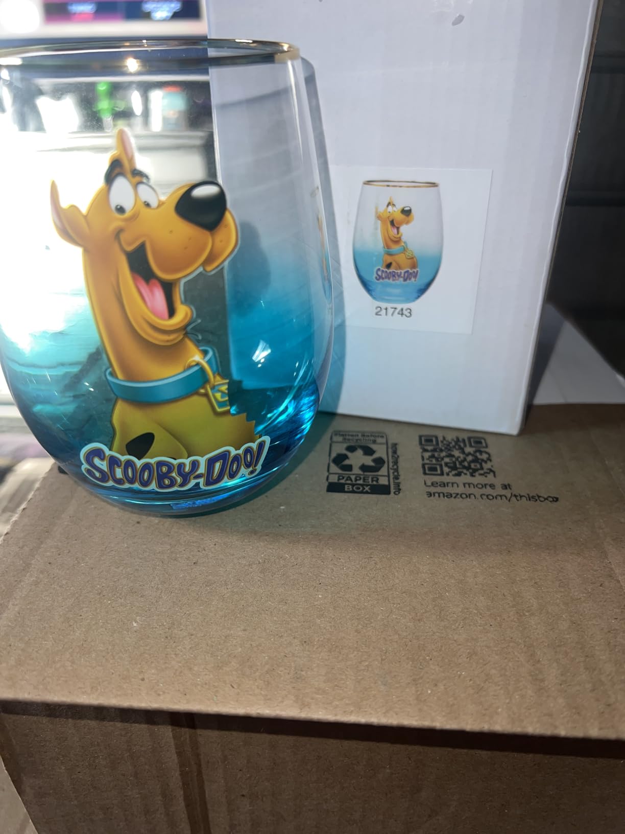 Spoontiques DC Comics Stemless Wine Glass, 20oz - Lidless Drink Tumbler for Cold Beverages - Wonder Woman customer photo 2