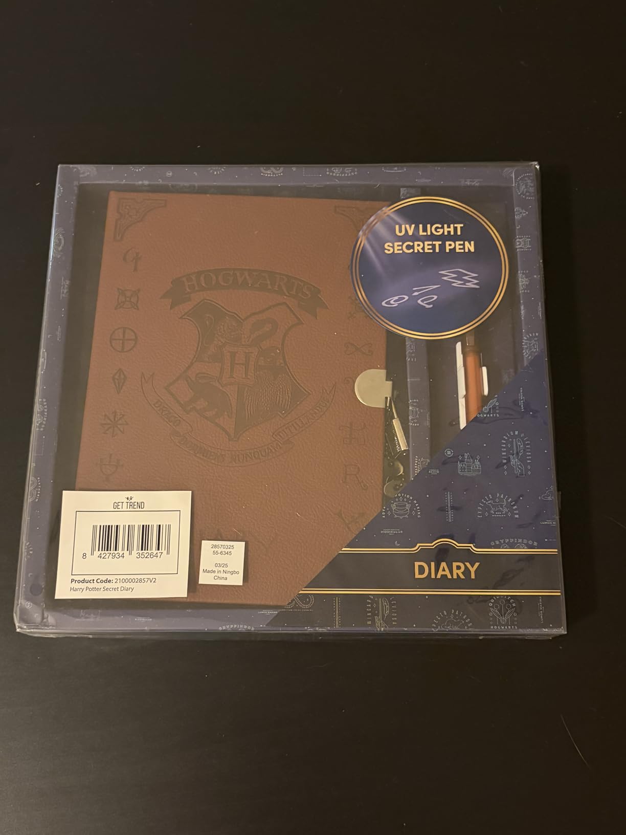 Harry Potter Lockable Diary with UV Invisible Ink Pen for Kids, Teens, Secret Journal with Key, Lined Pages, Stationery Supplies, Gifts for Kids (Brown UV Pen) customer photo 2