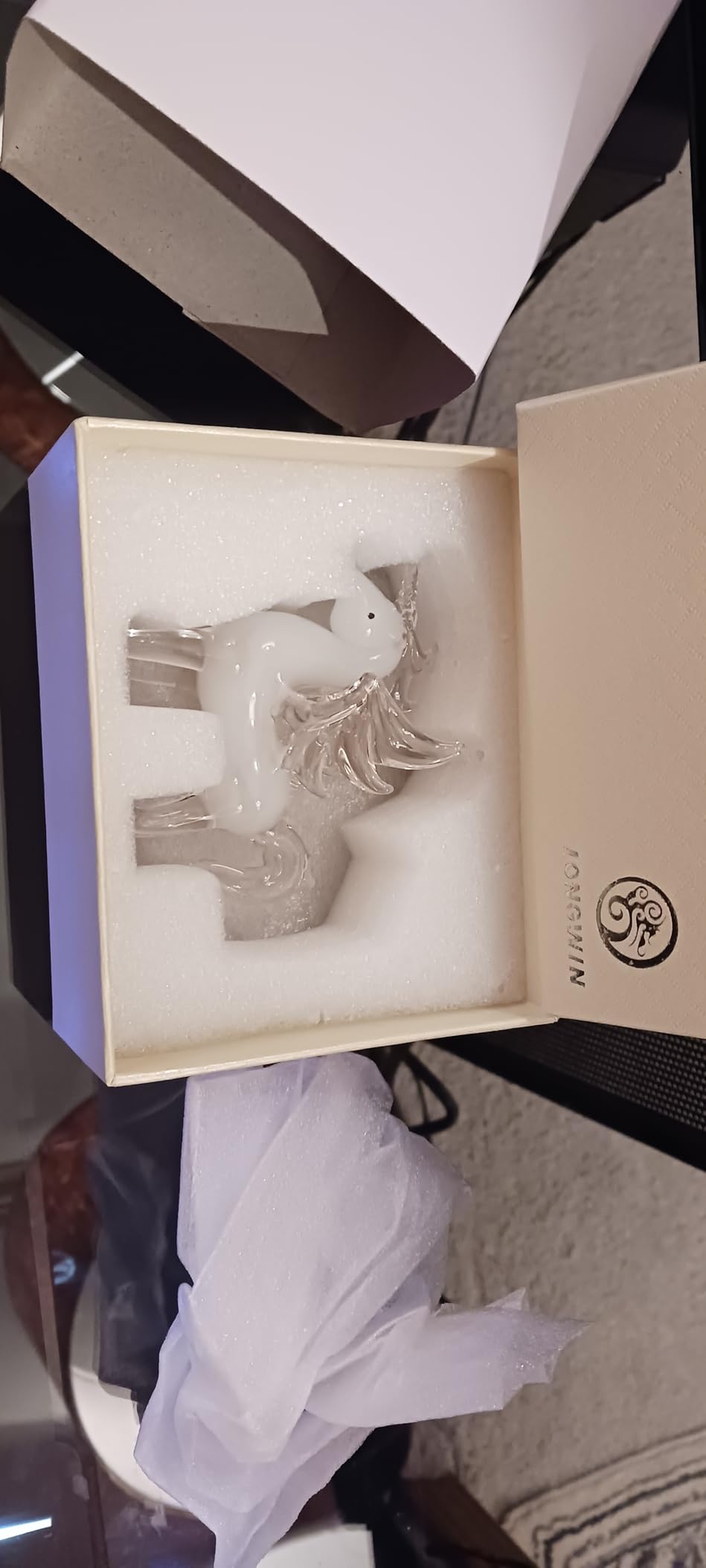 LONGWIN Crystal Cute Penguin Figurines of Glass Collectible Animal Figurines Desk Decoration Ornaments customer photo 2