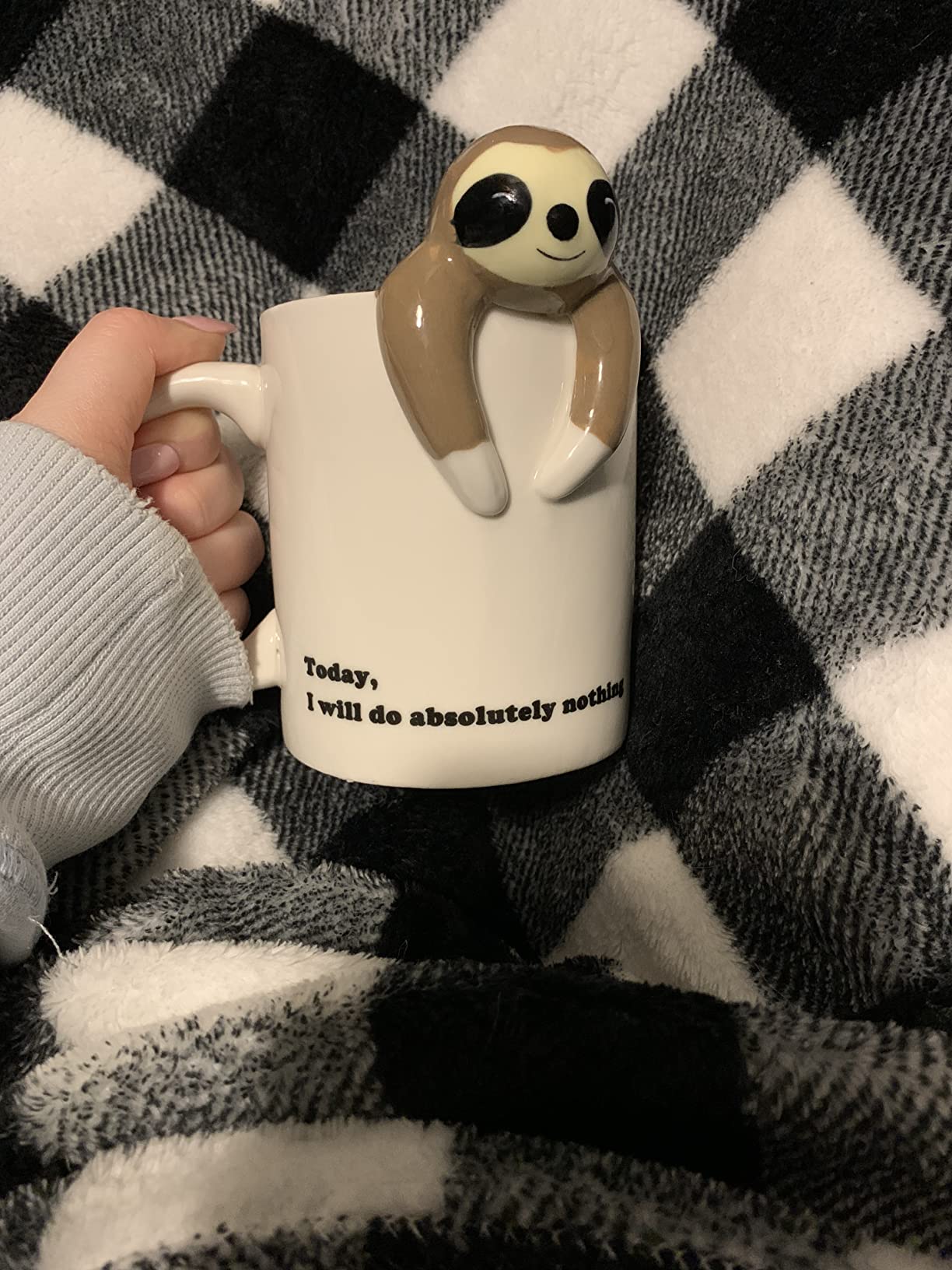 Decodyne Funny Sloth Coffee Mug - Cute Sloth Gifts For Coworkers Women & Men - White Elephant Gifts for Adults, Funny Office Present customer photo 1