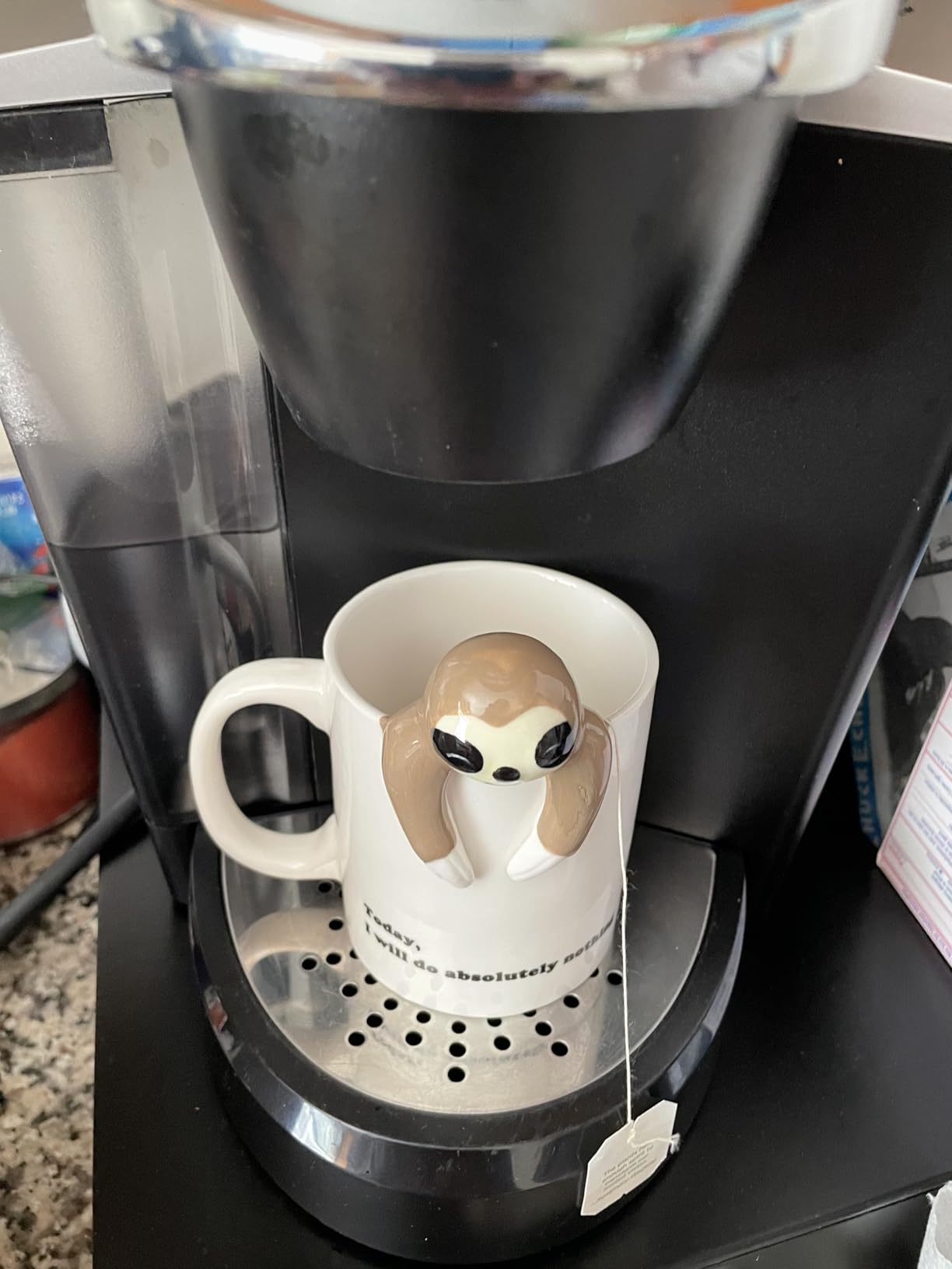 Decodyne Funny Sloth Coffee Mug - Cute Sloth Gifts For Coworkers Women & Men - White Elephant Gifts for Adults, Funny Office Present customer photo 2