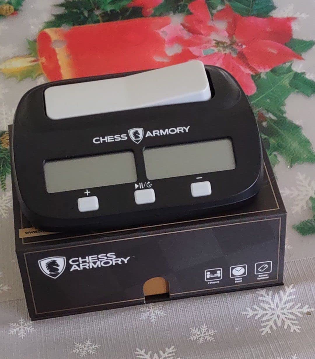 Chess Armory Digital Chess Clock - Portable Timer with Tournament and Bonus Time Features customer photo 1