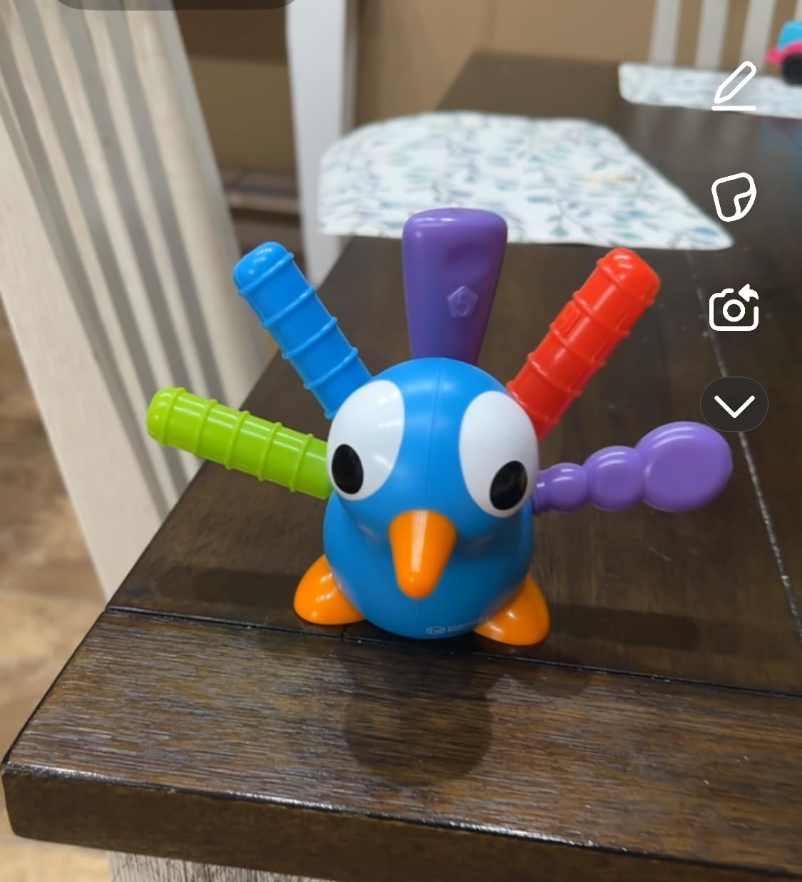 Learning Resources Fine Motor Peacock Pals - Toddler Montessori Toys, Sorting Stacking and Matching Shape Skill Activities, Color Recognition, Gifts for Boys and Girls customer photo 2