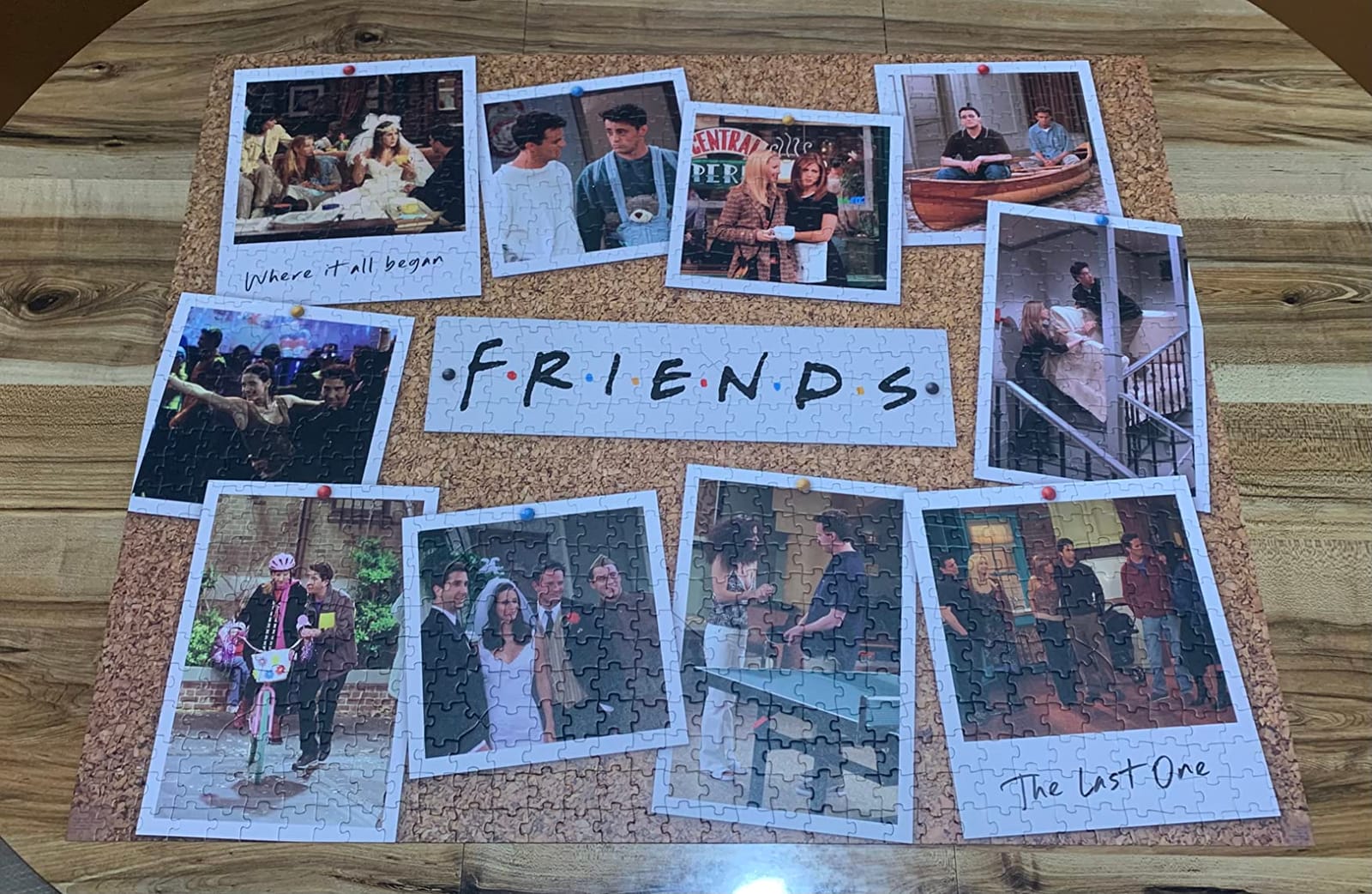 Friends TV Show Seasons Jigsaw Puzzle - 1000 Pieces - 30in x 24in | 1000-Piece Corkboard Photo Design customer photo 1