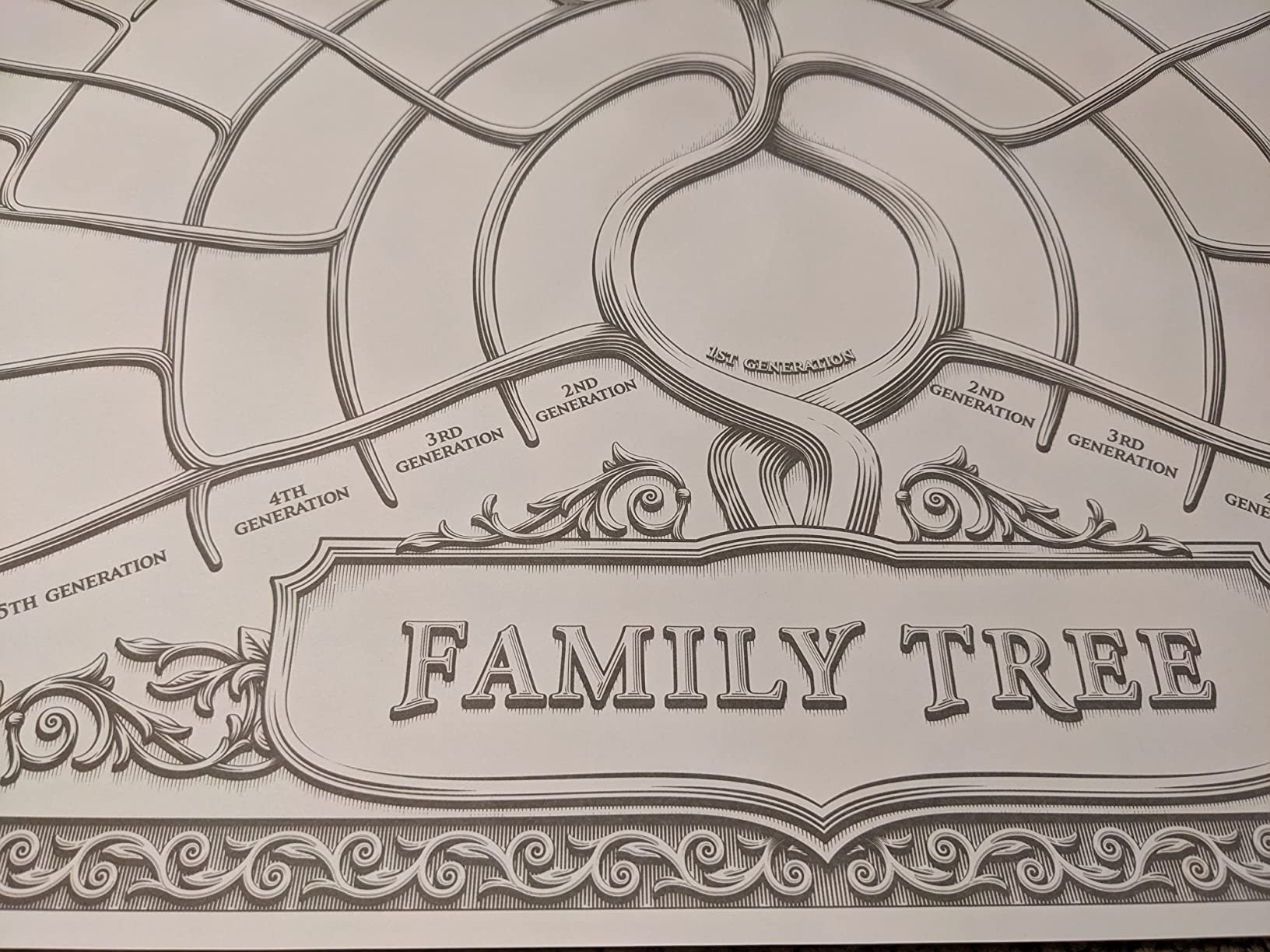 Palace Learning 1 Pack - Family Tree Chart To Fill In - 6 Generation Genealogy Poster - Blank Fillable Ancestry Chart [Version 1] - 18