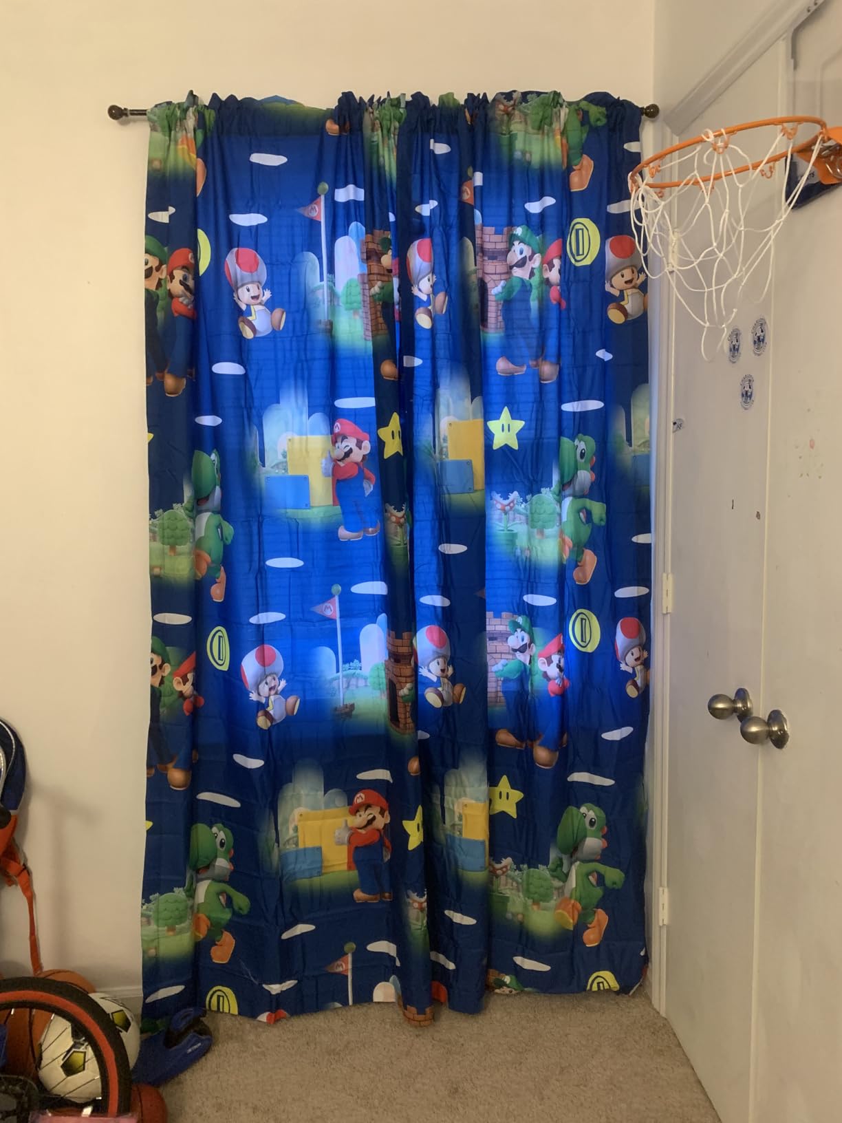 Franco Kids Room Window Curtains Drapes Set, 82 in x 84 in, Super Mario customer photo 1