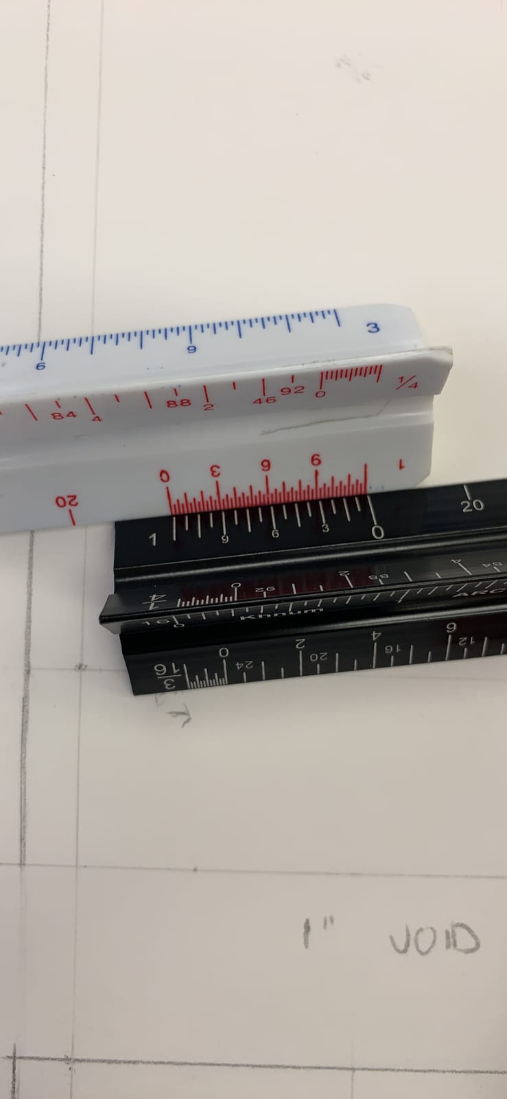 12-Inch Architectural and Engineering Scale Ruler Set (Imperial) | Laser-Etched Aluminum Triangular Drafting Tool | for Architect and Civil Engineer Blueprints | Standard Metal Ruler Included customer photo 2