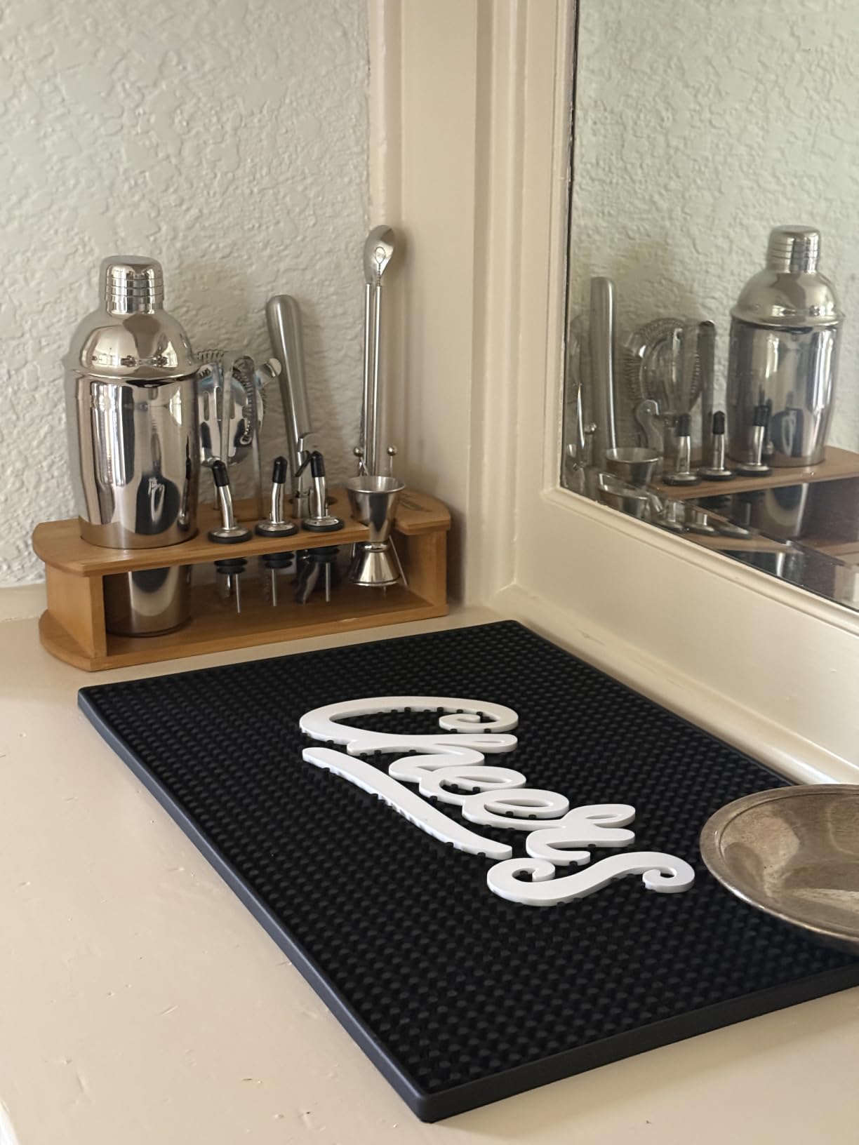 KITESSENSU Cocktail Shaker Set Bartender Kit with Stand, Bar Set Drink Mixer Set with All Essential Accessory Tools customer photo 1