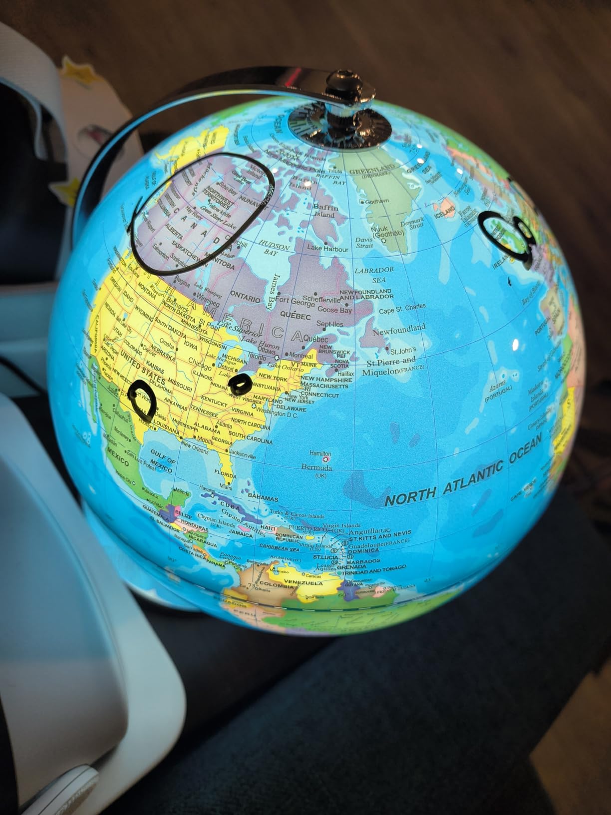 POOCCI 6 in1 Illuminated World Globe for Kids & Adults All Ages High Clear Map, Illuminates Educational Interactive STEM Toy, Light Up Kids Globe Lamp,Gifts For Boys And Girls customer photo 2
