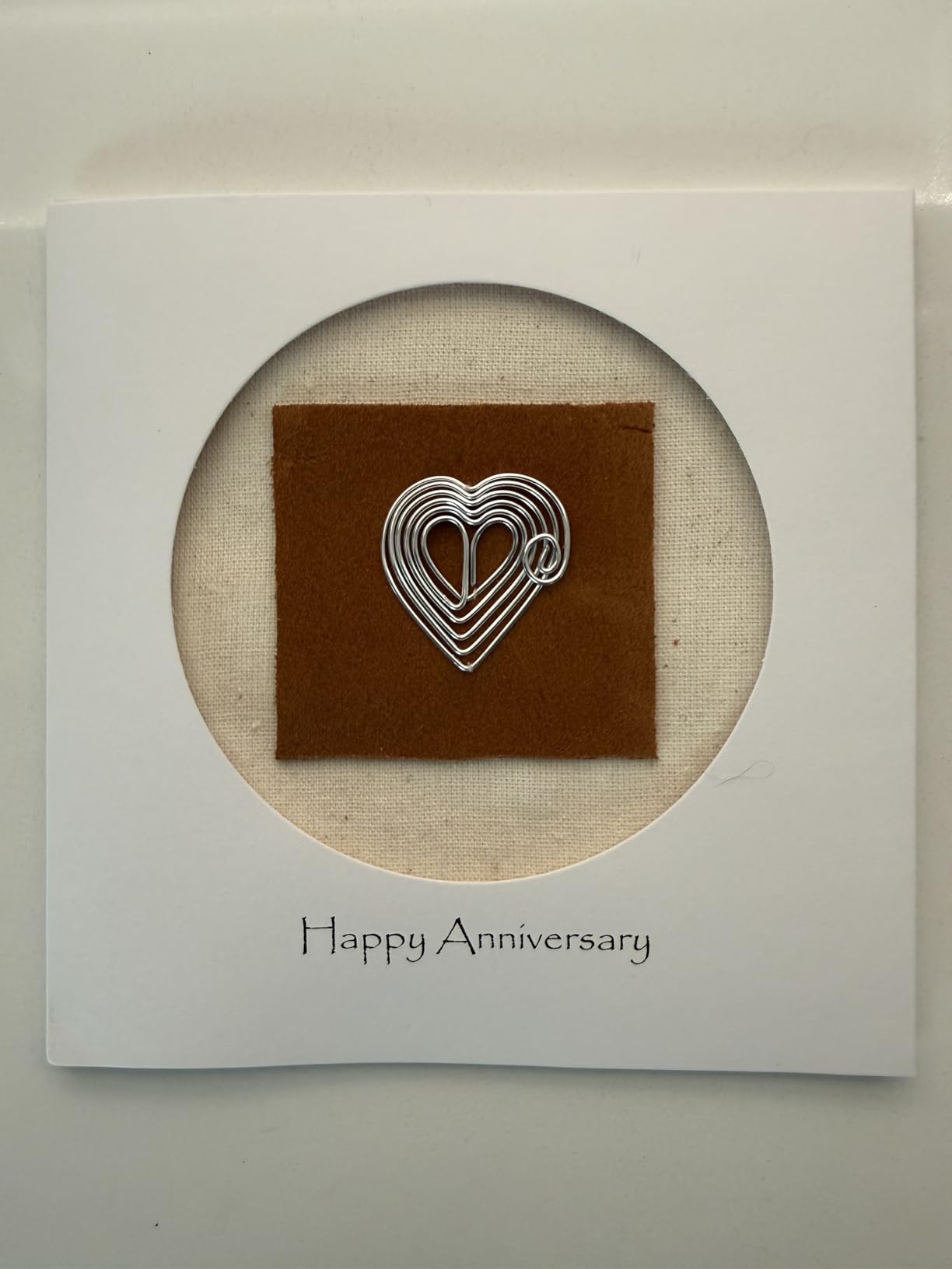 Camellia Bees 12th Wedding Anniversary Card for Wife Husband Her Him, Real Silk Handmade Greeting Card - Unique Wire Art Keepsake, 12 Year Anniversary card for Couple, Blank Inside with Envelope (12th) customer photo 2