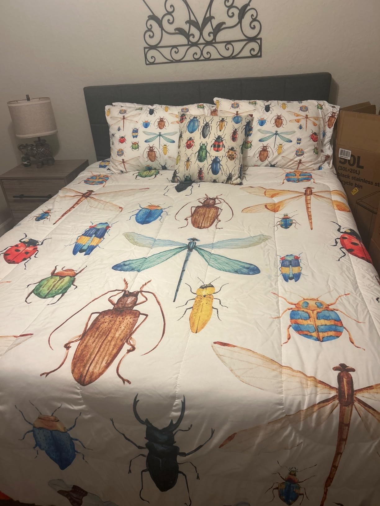 Kids Dragonfly Down Comforter, Ladybug Insect Comforter Set Twin Size for Children Boys Girls Teens, Reptile Pattern Bedding Comforters Colorful Lightweight Duvet Insert Dragonfly Gifts for Women customer photo 2