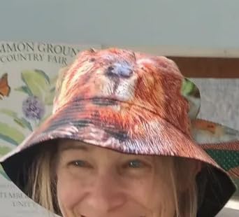 Cute Funny Beaver Unisex Bucket Hat Summer Travel Beach Sun Hats Outdoor Cap customer photo 1