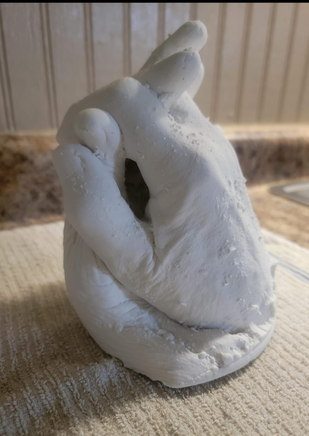 Hula Home Hand Casting Kit for Couples or Family with Mounting Plaque | Anniversary DIY Gifts Her & Him, Keepsake Sculpture Wedding Kids customer photo 1