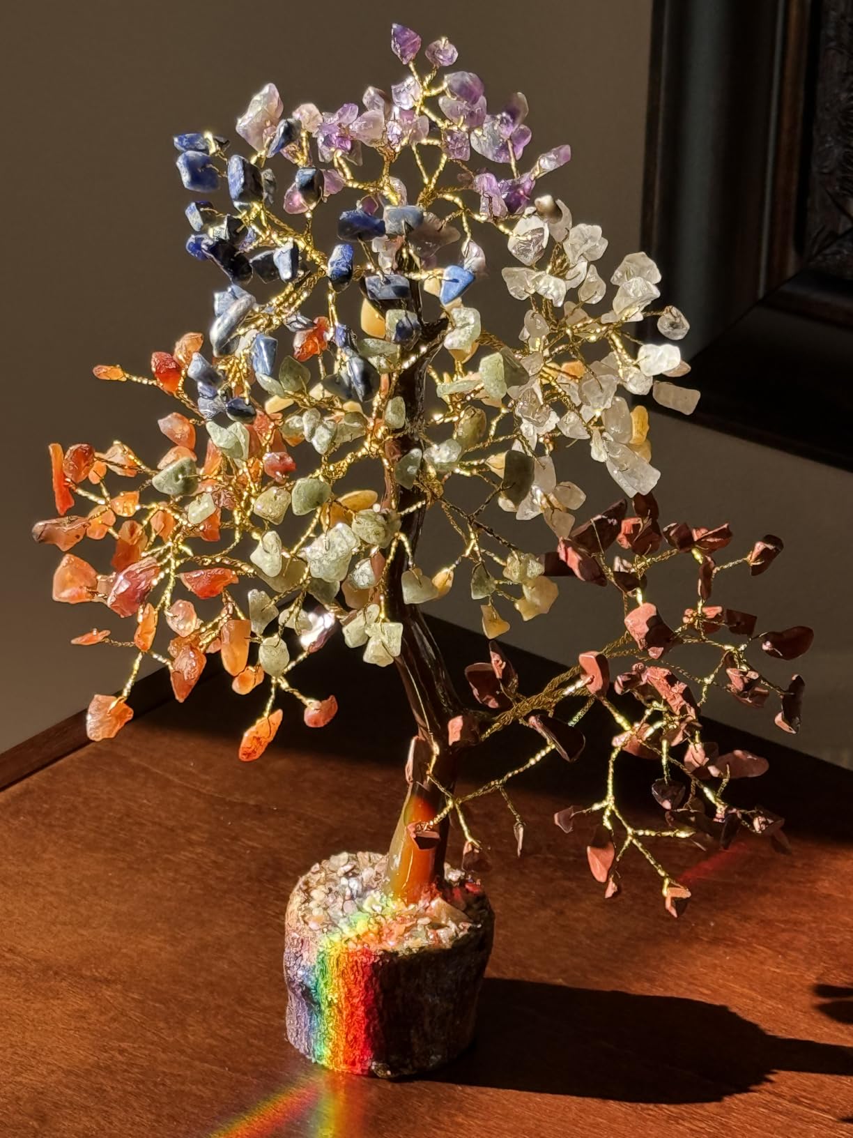 YATSKIA 7 Chakra Crystal Tree - Handmade Healing Crystal Trees with 7 Chakra Stones | Tree of Life for Meditation | Feng Shui | Birthday Gift for Woman | Gifts for Women | Home Decor | Office Décor customer photo 2