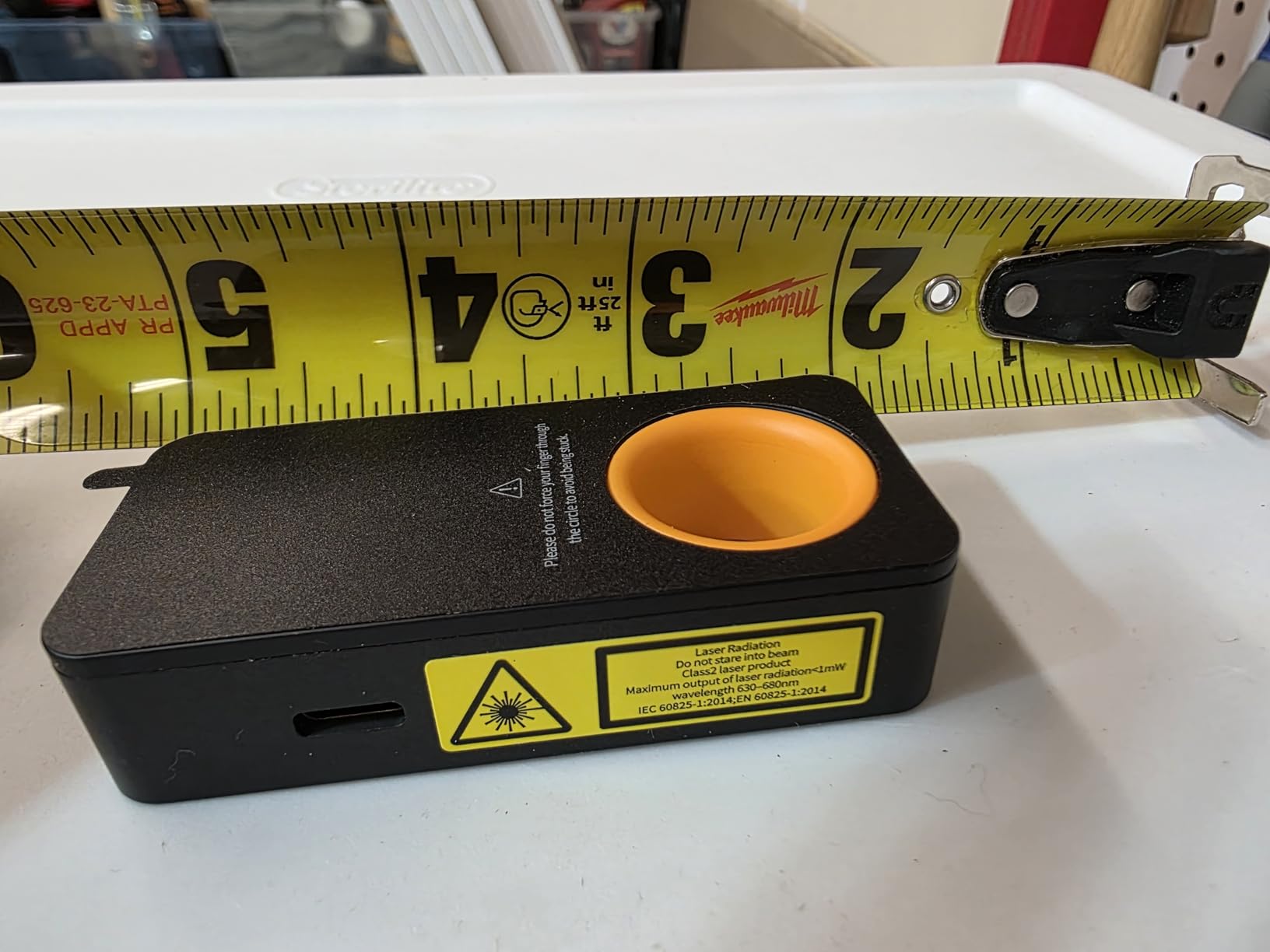 HOTO Pocket-Size Laser Measuring Tool, 98Ft Laser Tape Measure, USB-C Rechargeable, OLED Display customer photo 2
