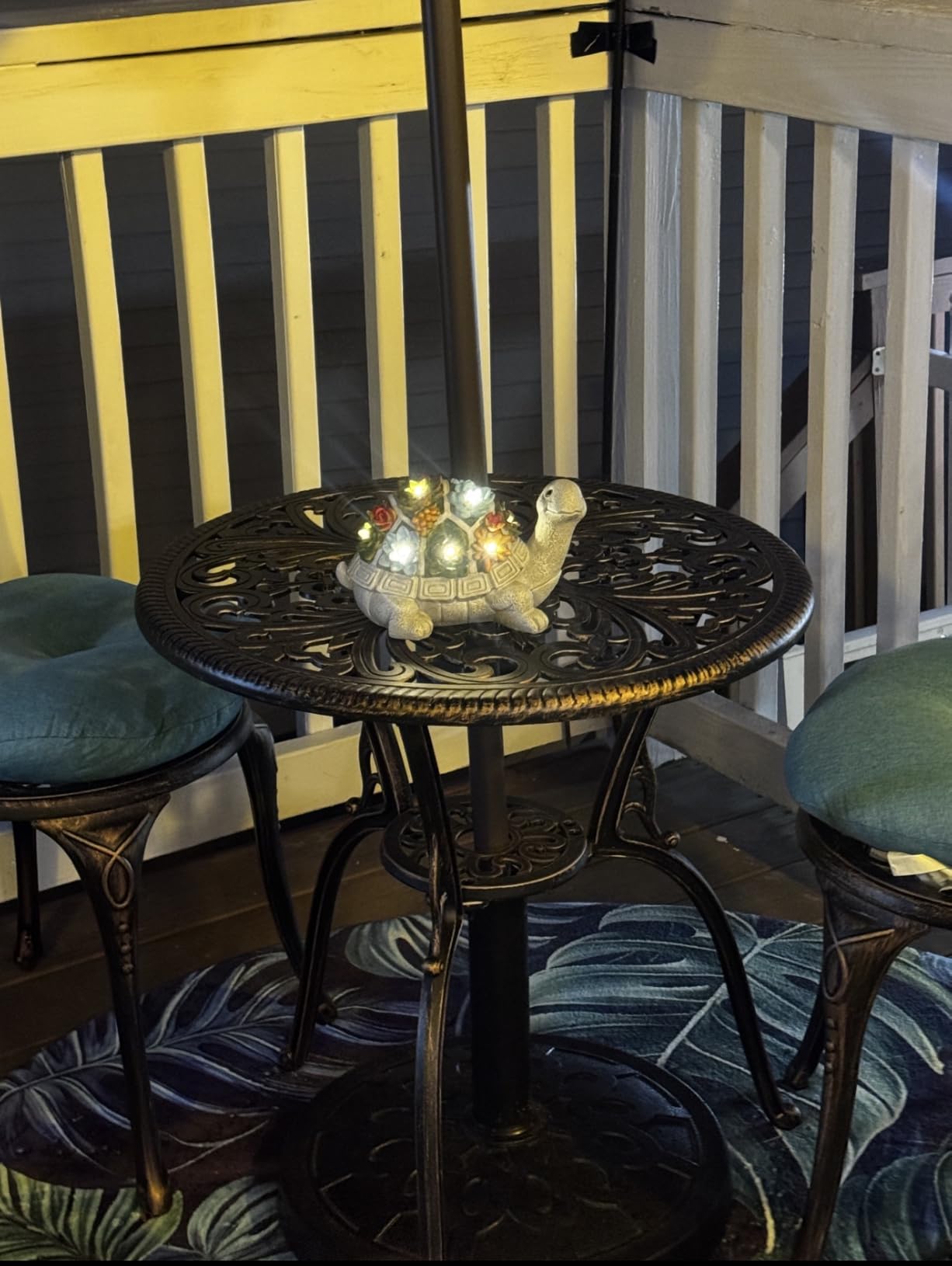 Solar Garden Outdoor Statues Turtle with Succulent, 7 LED Lights, Lawn Decor Statue for Patio, Gifts for Mom Grandma Women customer photo 2