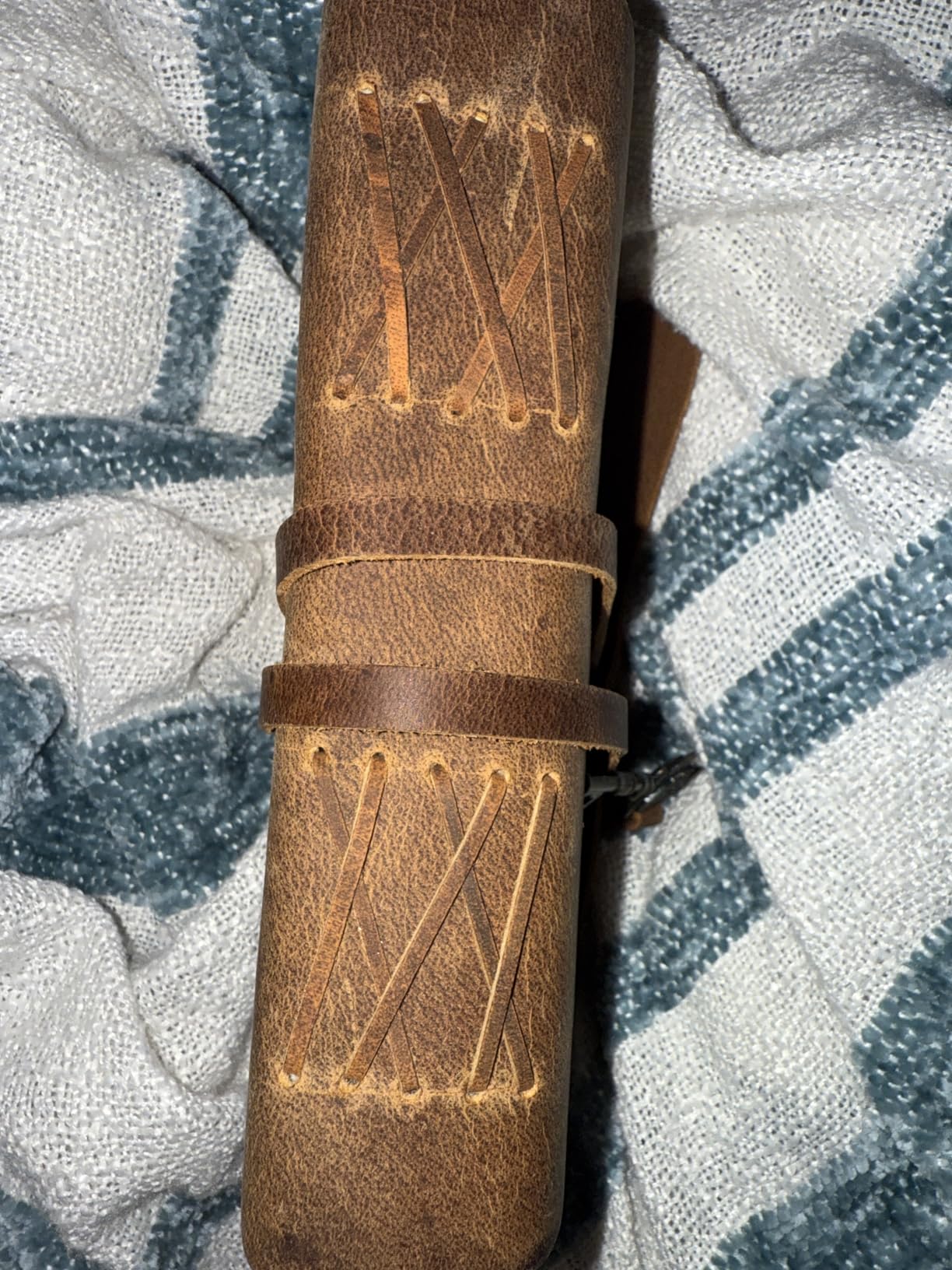 cuero Vintage Leather Journal - Antique Handmade Leather Bound journal with deckle edge paper customer photo 2