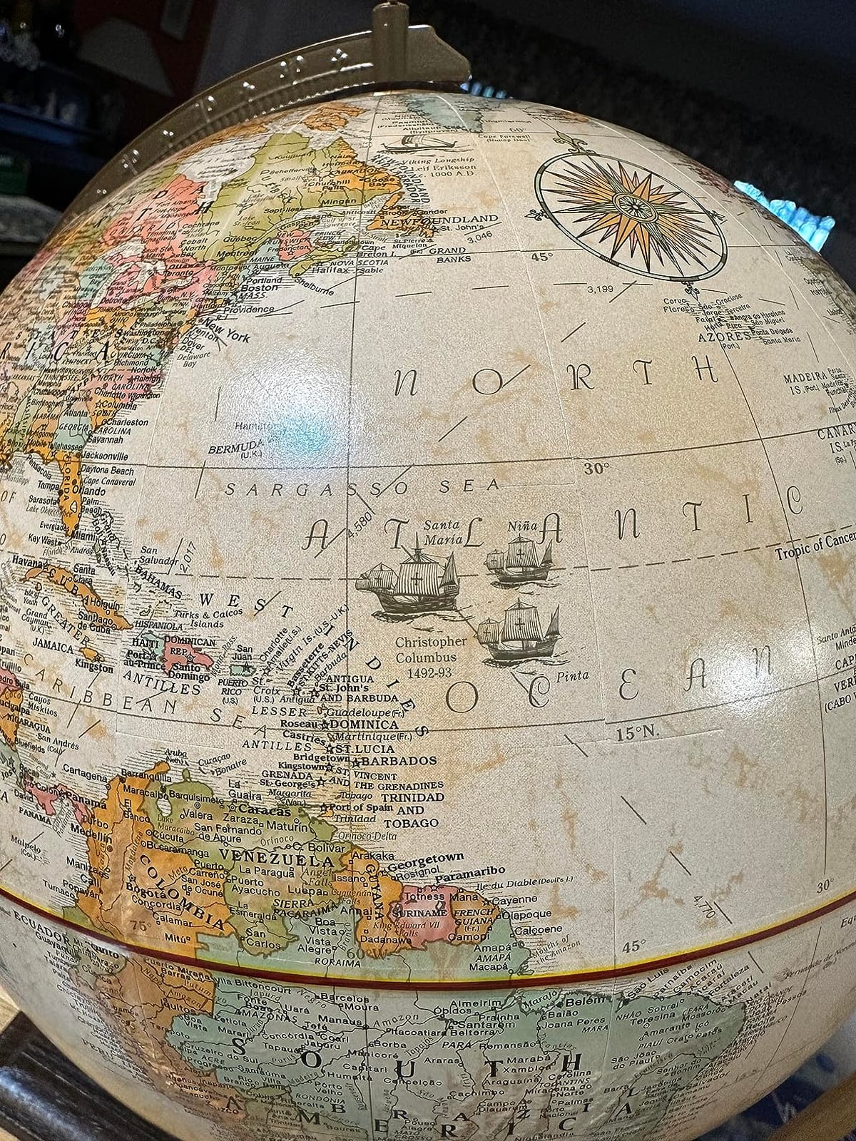 Replogle World Classic Globe 12 inch Desktop World Globe For Home or Office Desk Decor Raised Relief Up-to-date Cartography Made in the USA Antique customer photo 1