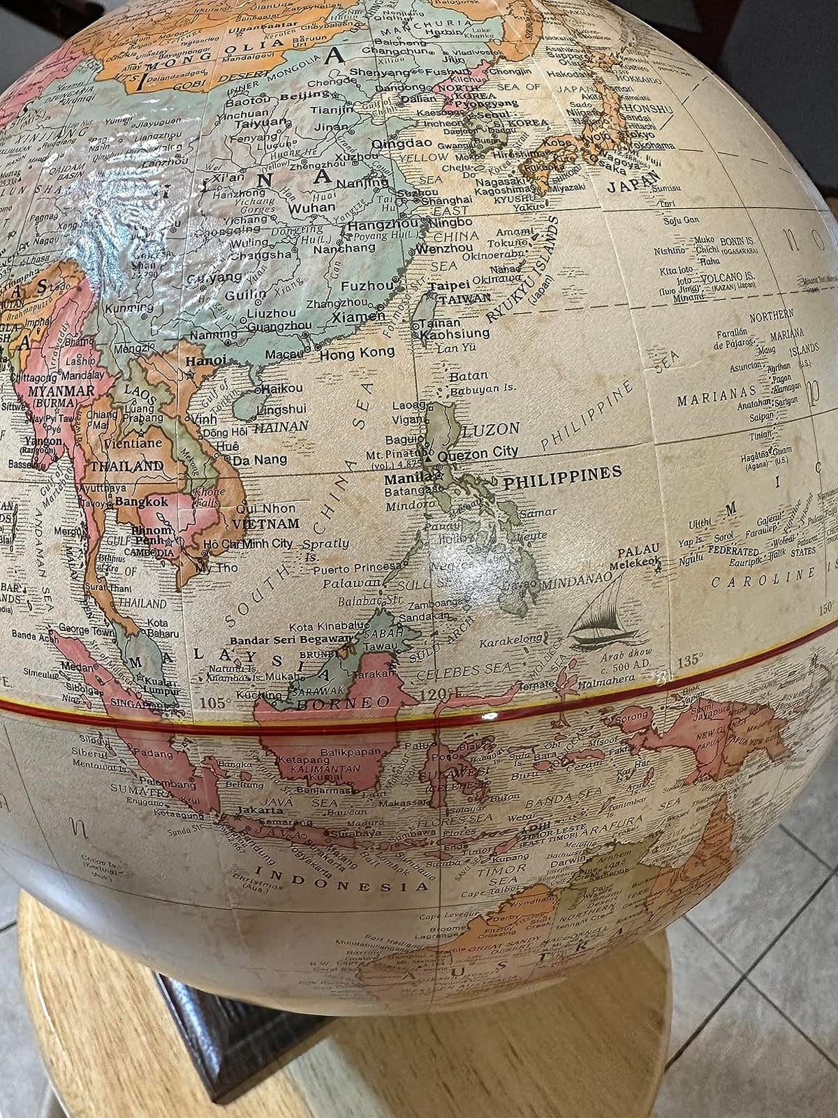 Replogle World Classic Globe 12 inch Desktop World Globe For Home or Office Desk Decor Raised Relief Up-to-date Cartography Made in the USA Antique customer photo 2