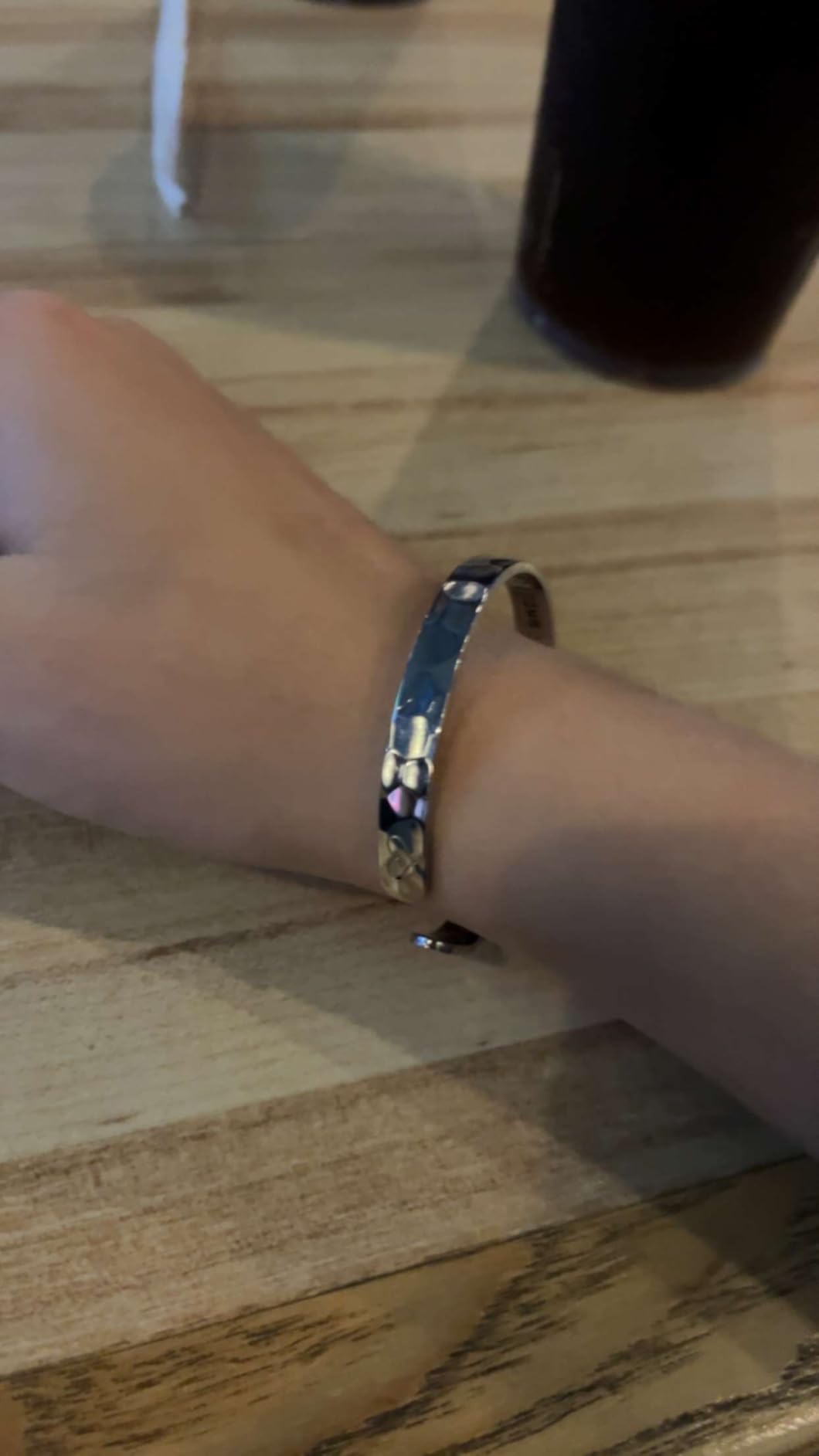 Bracelets for Women - 100+ Meaningful Engraved Messages - Solid 316L Surgical Stainless Steel Cuff Bracelet - Gift Ready customer photo 1