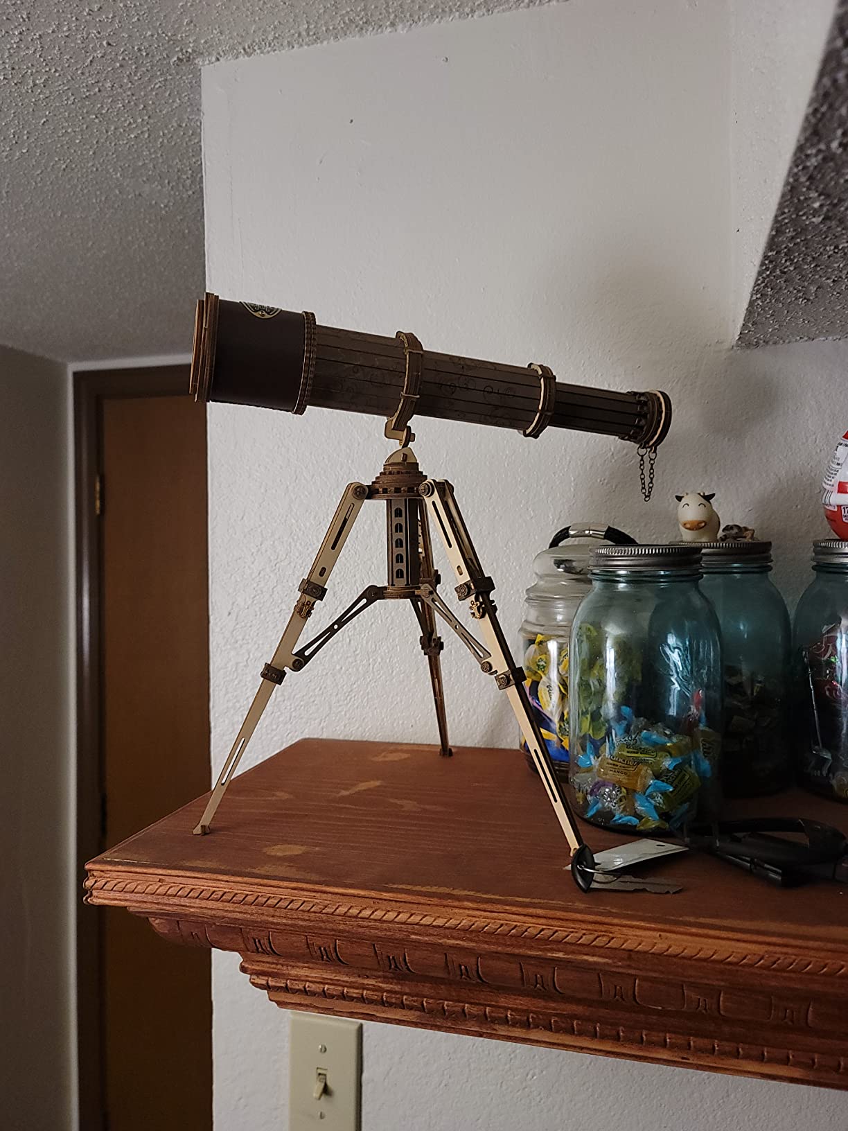 ROKR 3D Puzzles for Adults Wooden Telescope Building Model Kit with Tripod - 3X Magnification Science Kit customer photo 1
