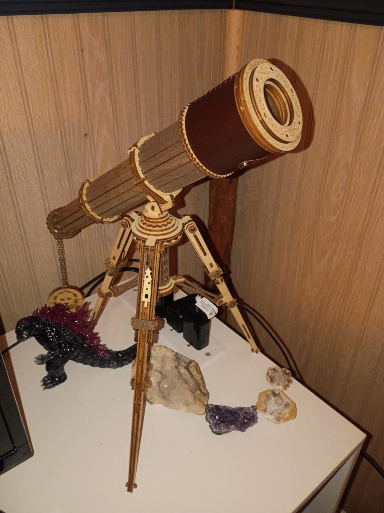 ROKR 3D Puzzles for Adults Wooden Telescope Building Model Kit with Tripod - 3X Magnification Science Kit customer photo 2