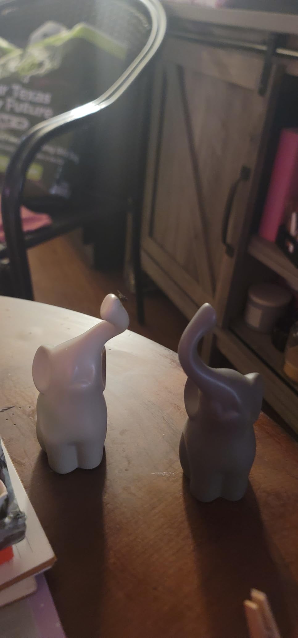 Vaudagio Loving Elephants Couple Set of 2 Elephant Home Decor Ceramic Figurines, 14th Anniversary Ivory Gift for Couple customer photo 1