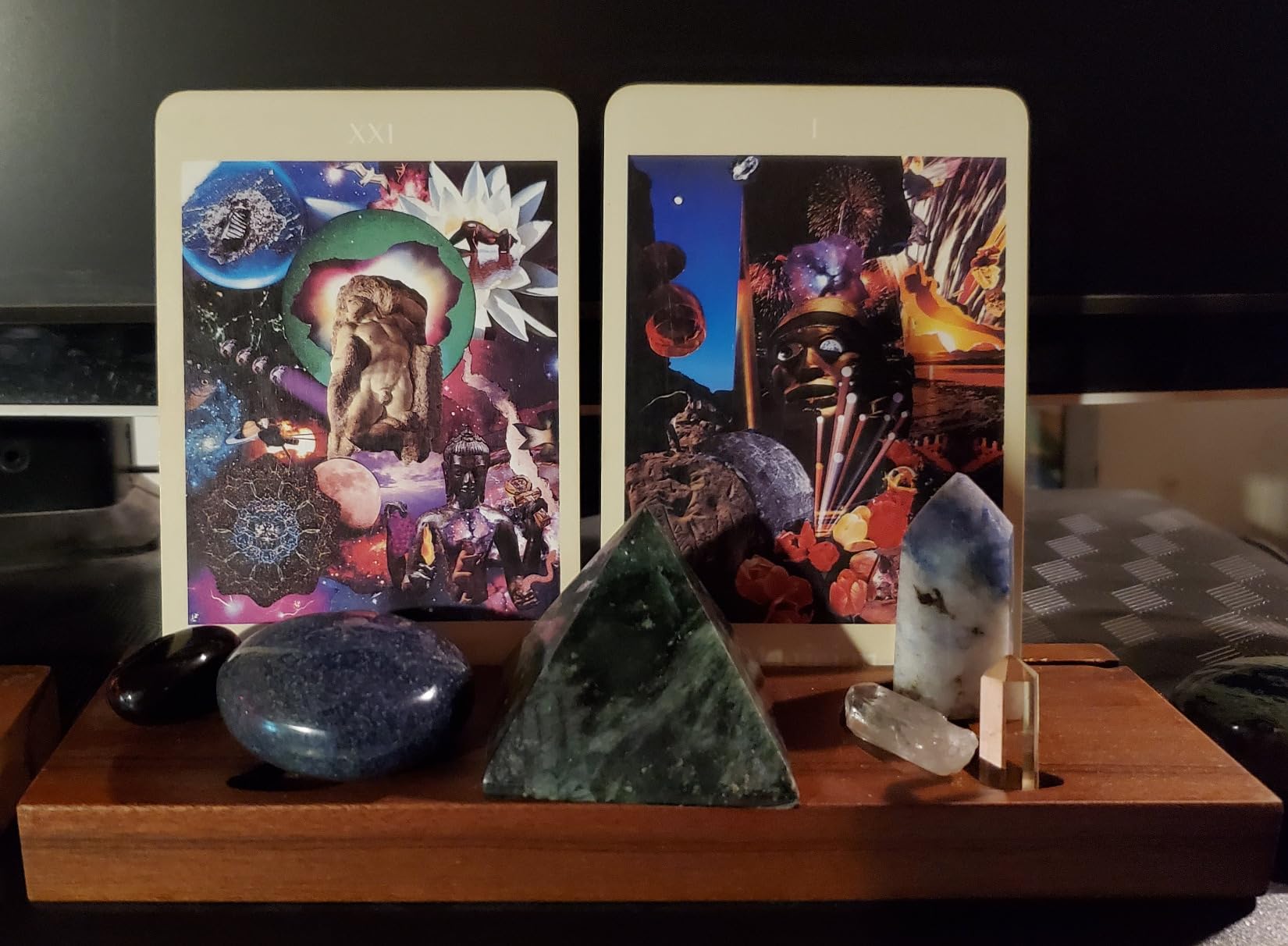 Tarot Card Holder Stand, Witchy Gifts for Women, Tarot Accessories | metaphysical gifts, gifts for witches, tarot card stand, tarot box, wiccan altar supplies customer photo 2