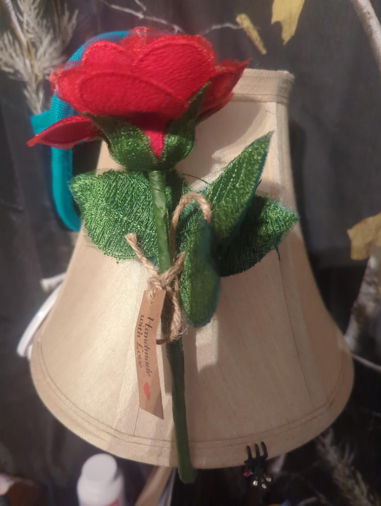 Lace Anniversary Rose Gift for Her Him -Handmade Wedding Anniversary Flower for Wife Husband Couple, Valentine's Day Mother's Day, Red Forever Rose (13th Lace) customer photo 1